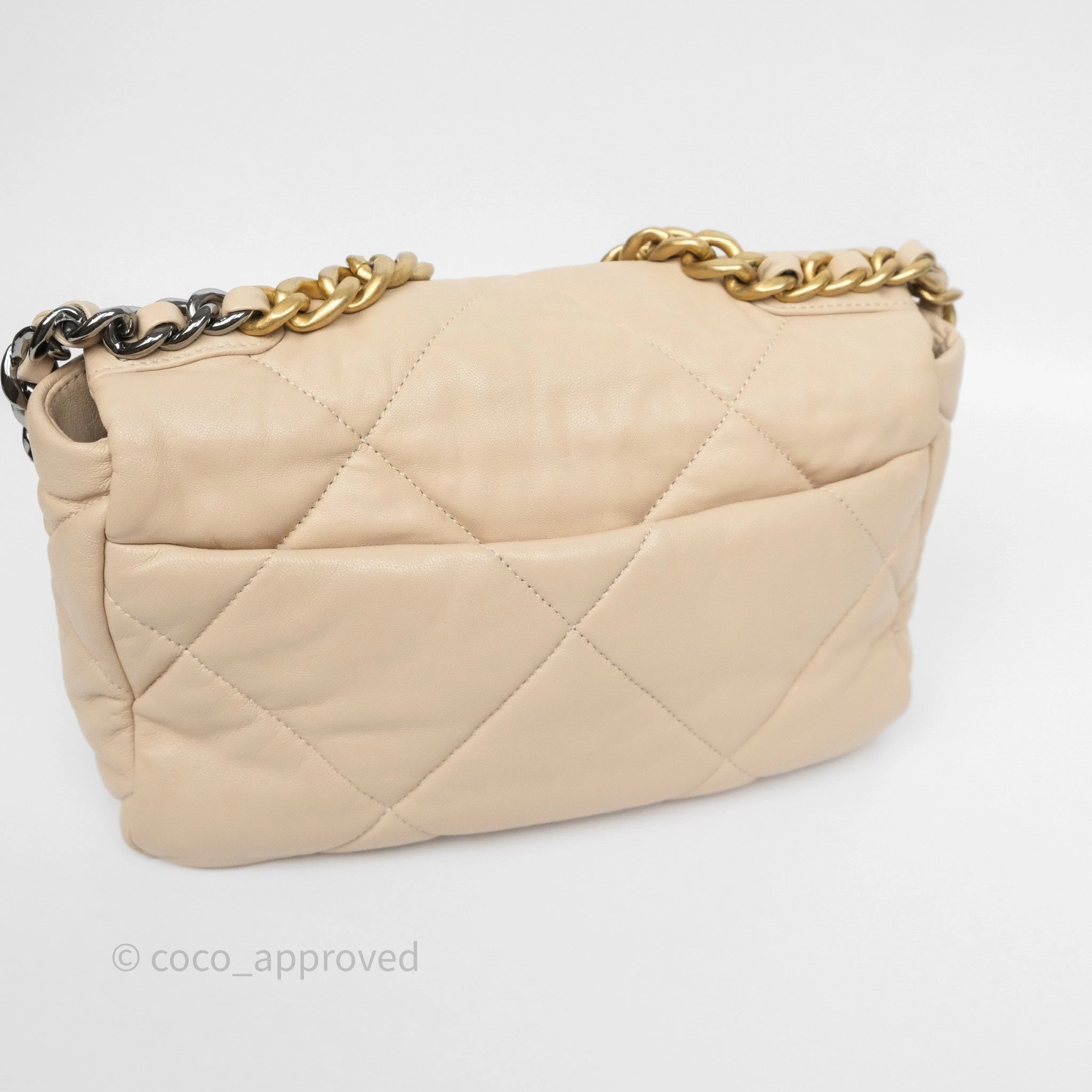 Chanel 19 Small Beige Mixed Hardware
