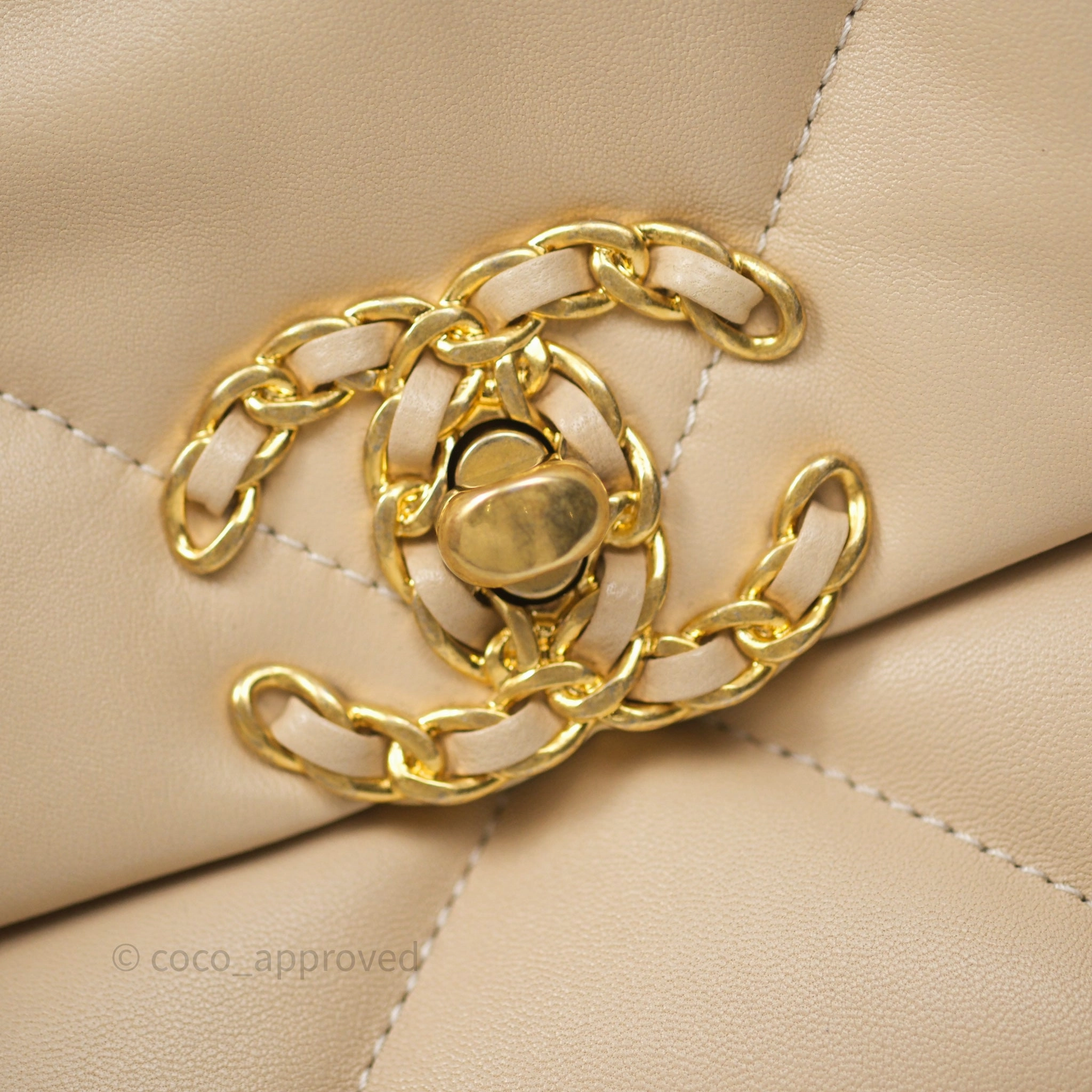 Chanel 19 Small Beige Mixed Hardware