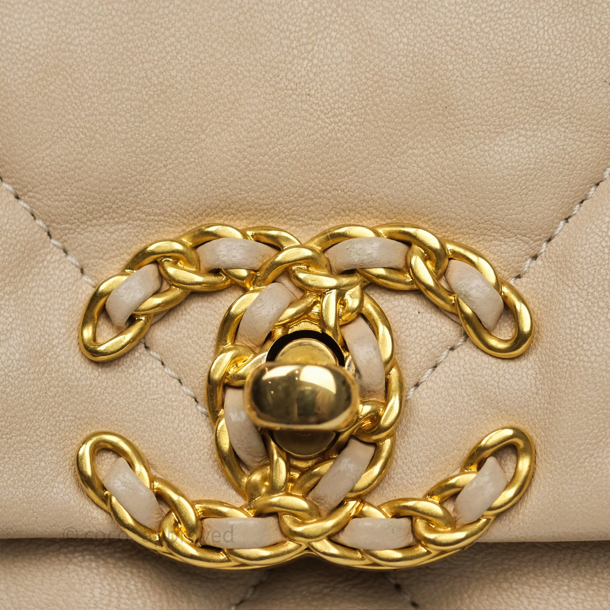 Chanel 19 Small Beige Mixed Hardware