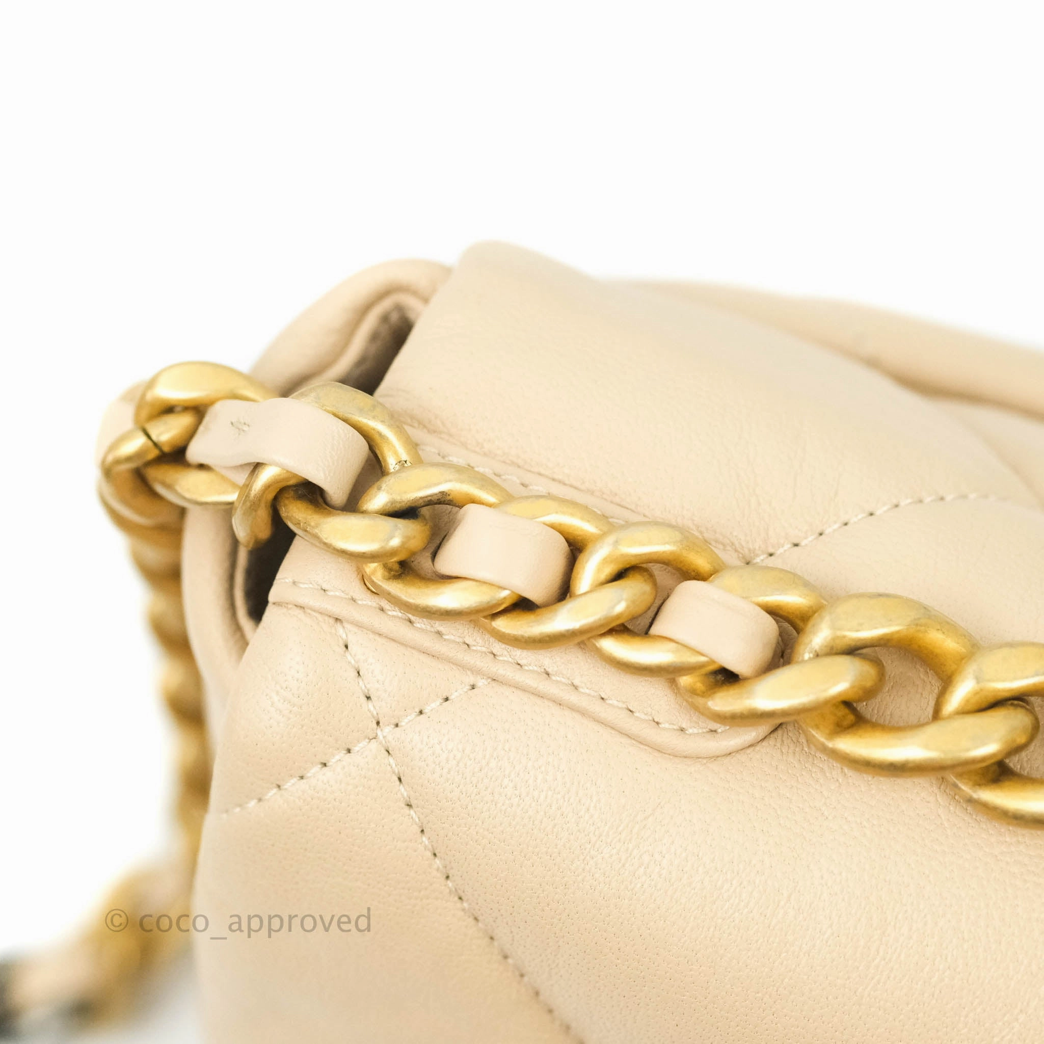 Chanel 19 Small Beige Mixed Hardware