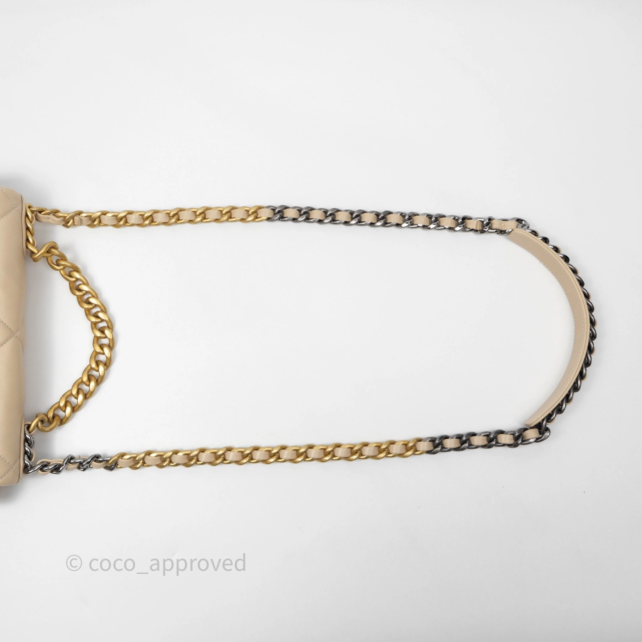 Chanel 19 Small Beige Mixed Hardware