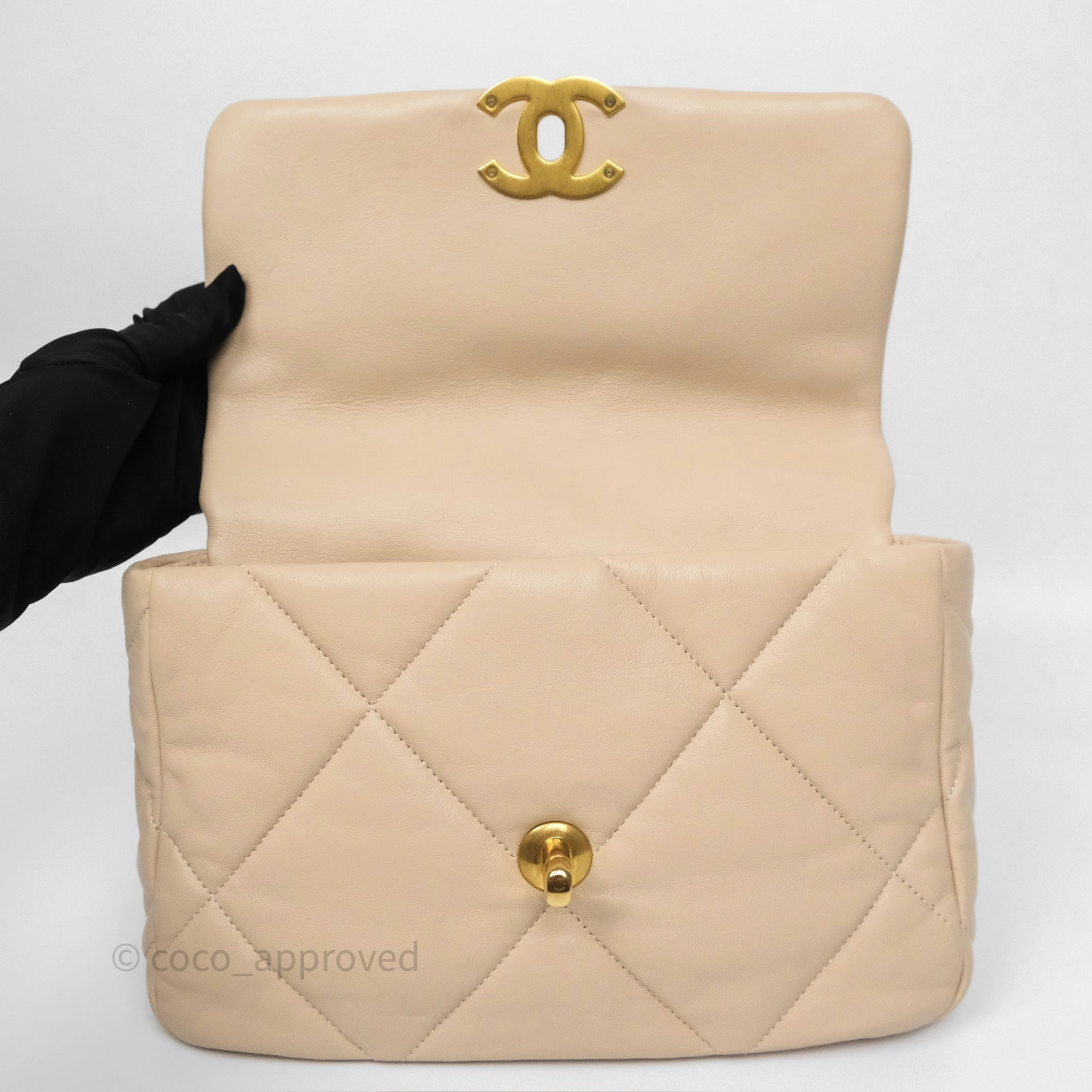 Chanel 19 Small Beige Mixed Hardware