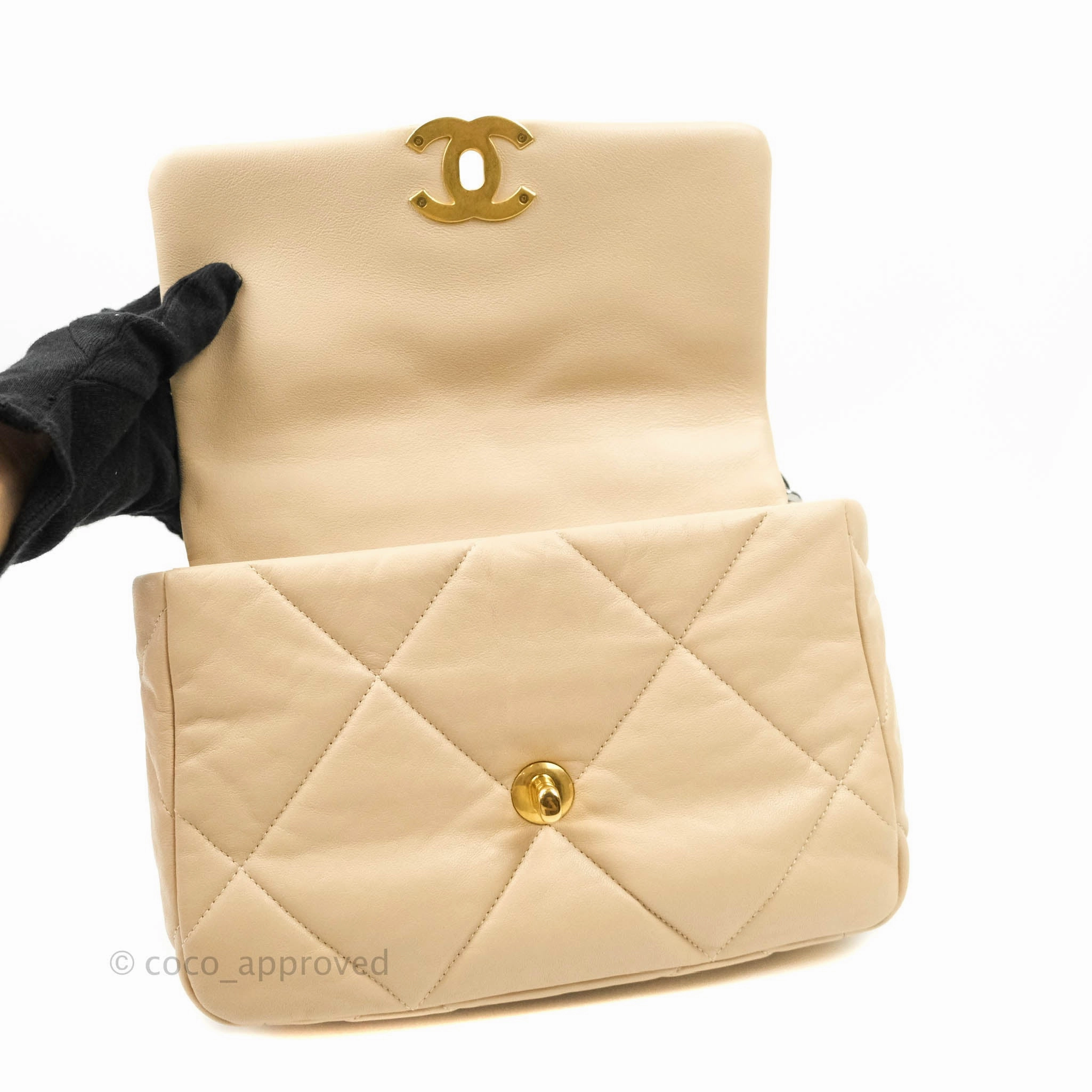 Chanel 19 Small Beige Mixed Hardware