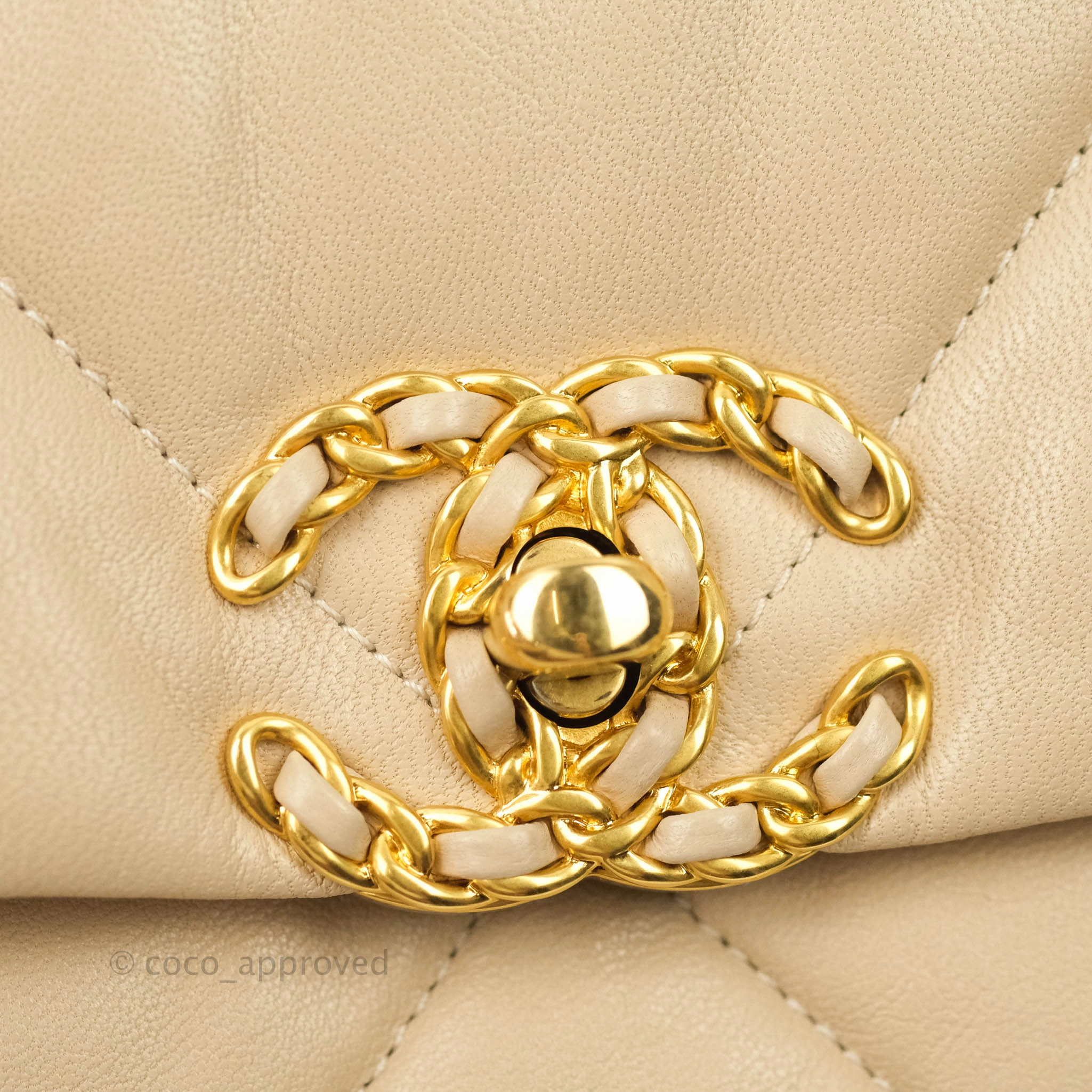 Chanel 19 Small Beige Mixed Hardware