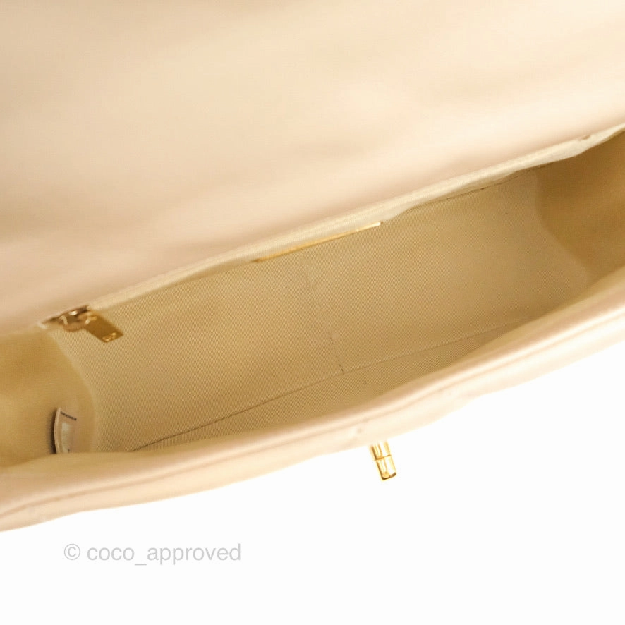 Chanel 19 Small Beige Mixed Hardware