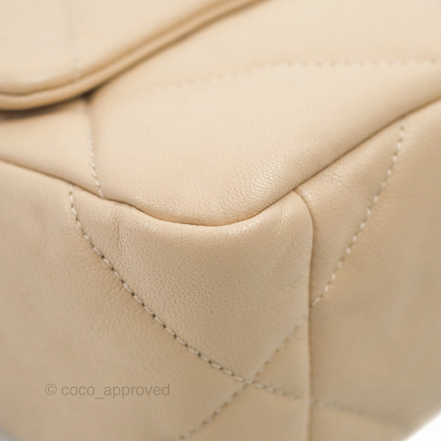 Chanel 19 Small Beige Mixed Hardware