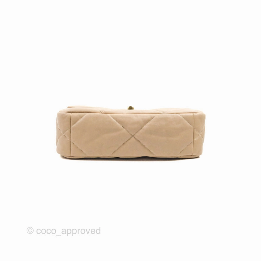 Chanel 19 Small Beige Mixed Hardware