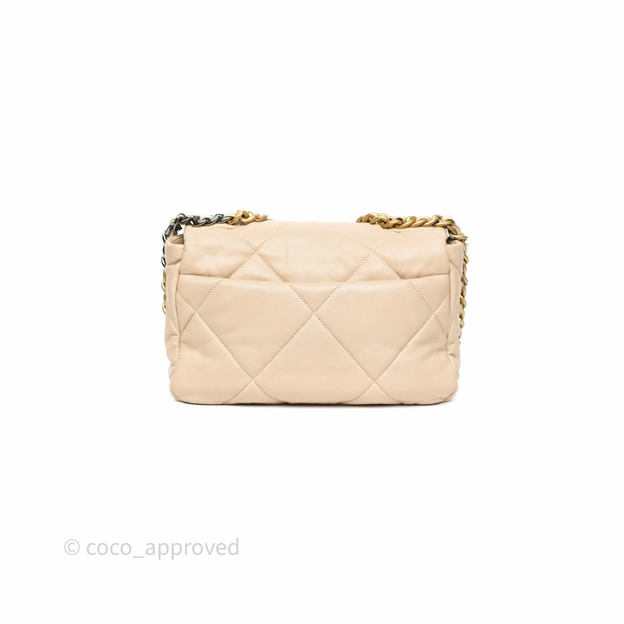 Chanel 19 Small Beige Mixed Hardware