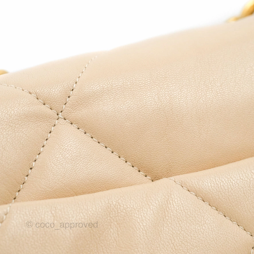 Chanel 19 Small Beige Mixed Hardware