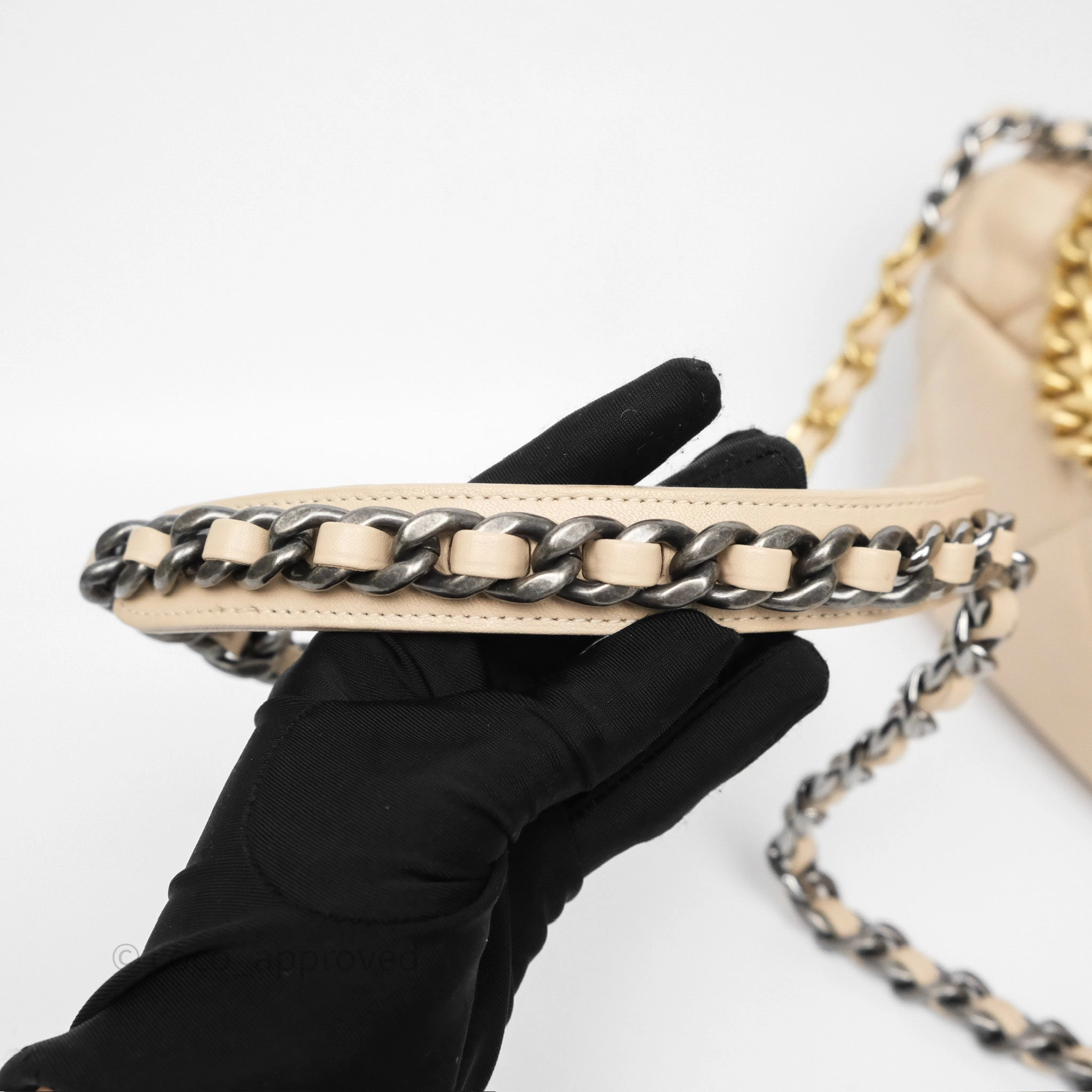 Chanel 19 Small Beige Mixed Hardware