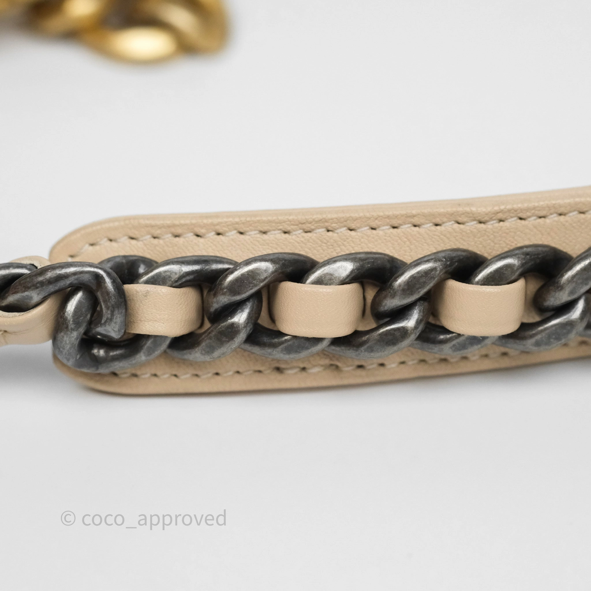 Chanel 19 Small Beige Mixed Hardware