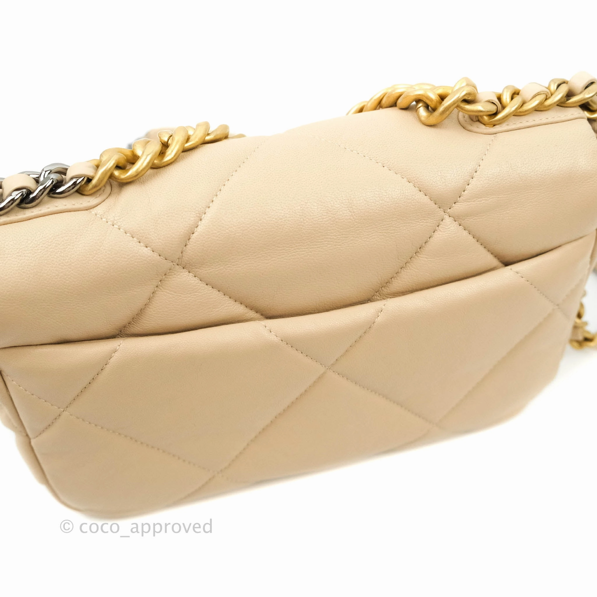 Chanel 19 Small Beige Mixed Hardware