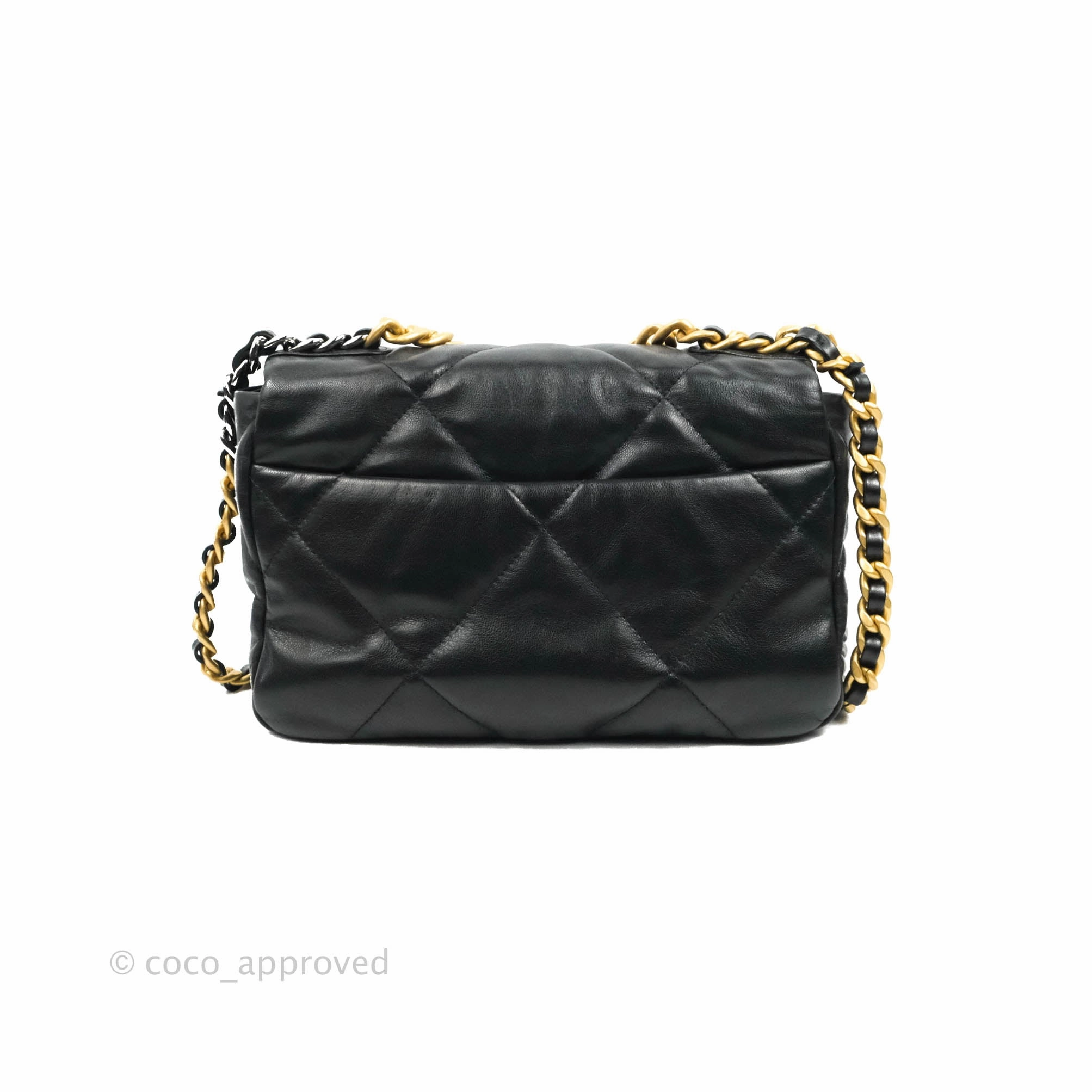 Chanel 19 Small Black Goatskin Mixed Hardware