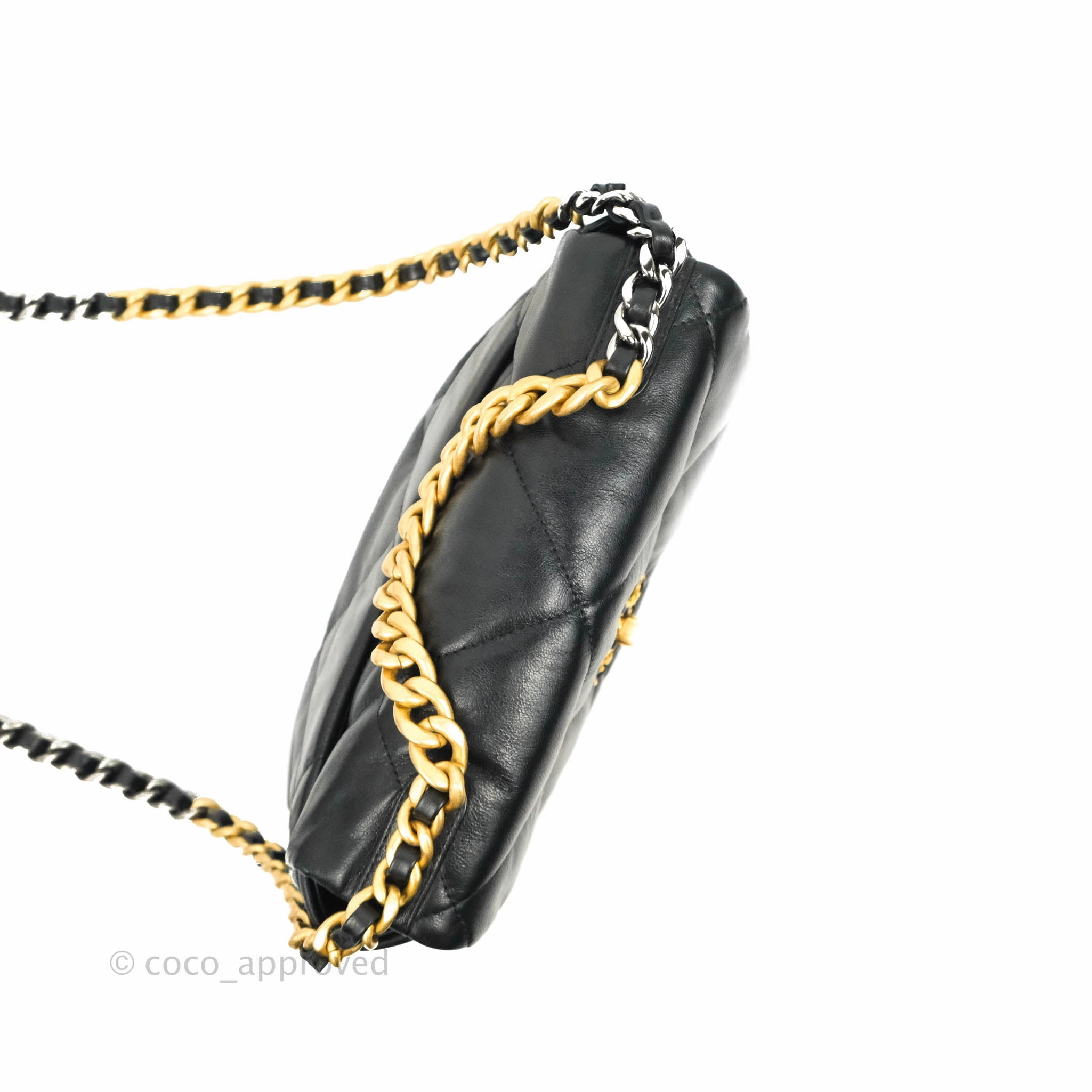 Chanel 19 Small Black Goatskin Mixed Hardware