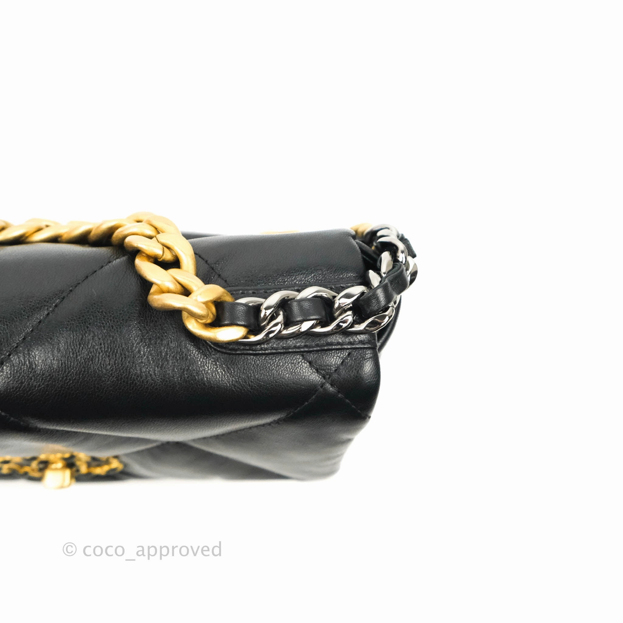 Chanel 19 Small Black Goatskin Mixed Hardware