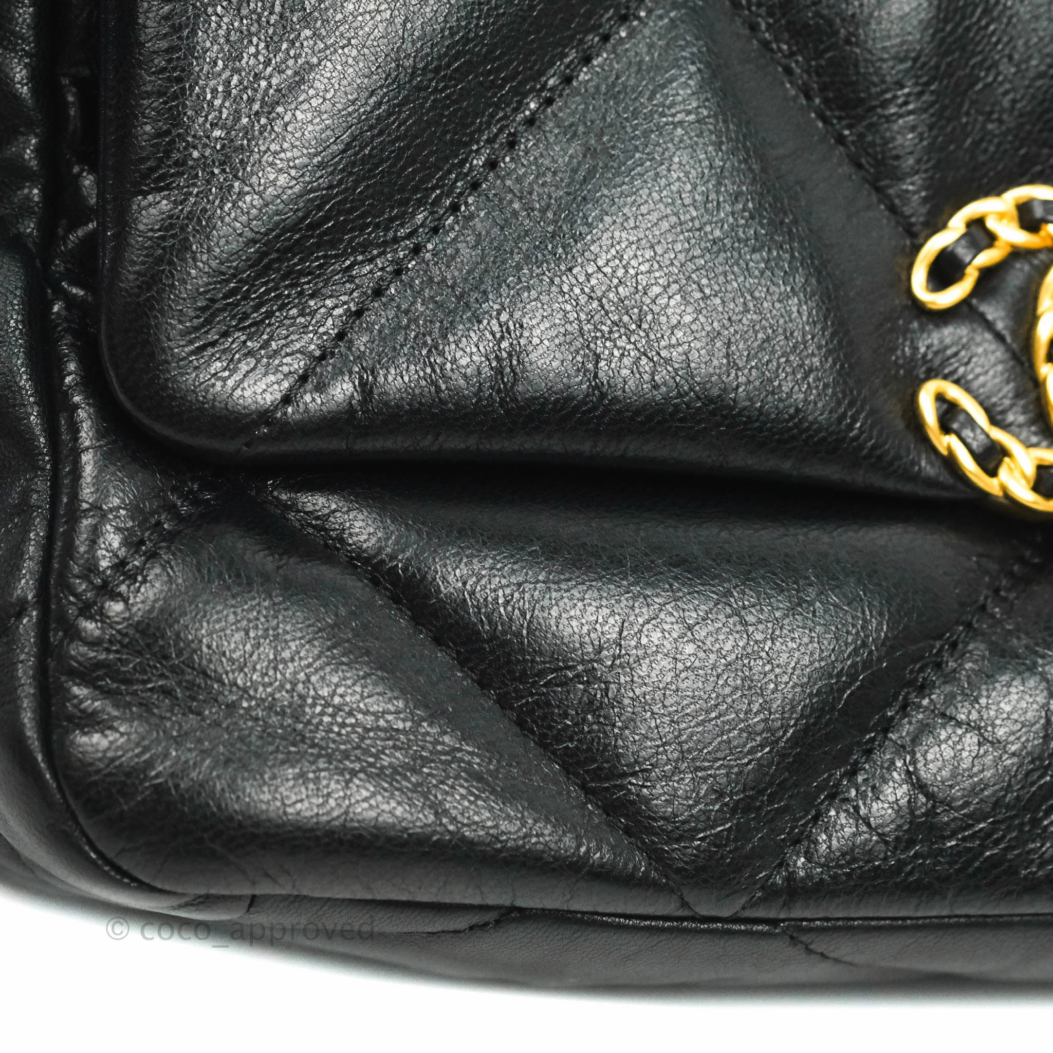 Chanel 19 Small Black Goatskin Mixed Hardware