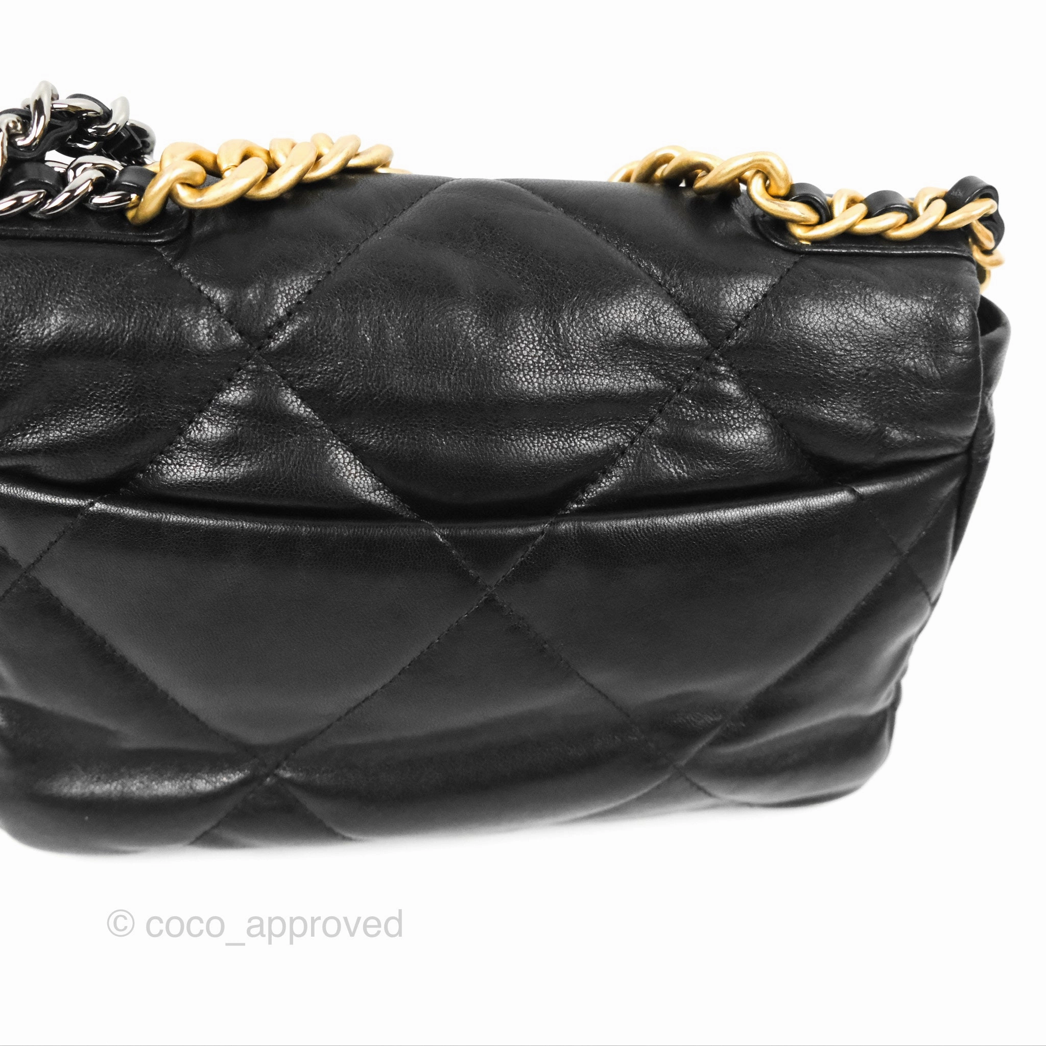 Chanel 19 Small Black Goatskin Mixed Hardware