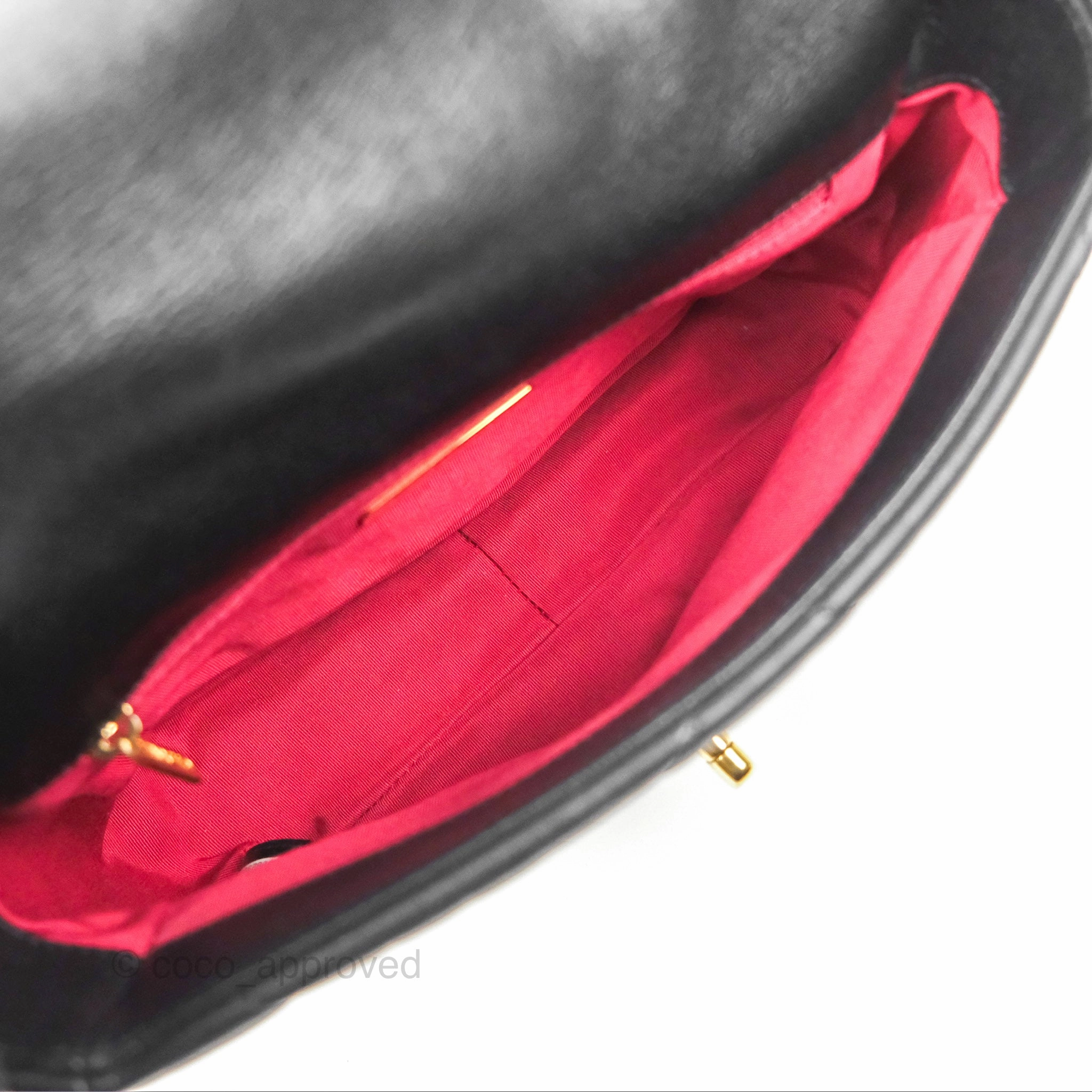 Chanel 19 Small Black Goatskin Mixed Hardware