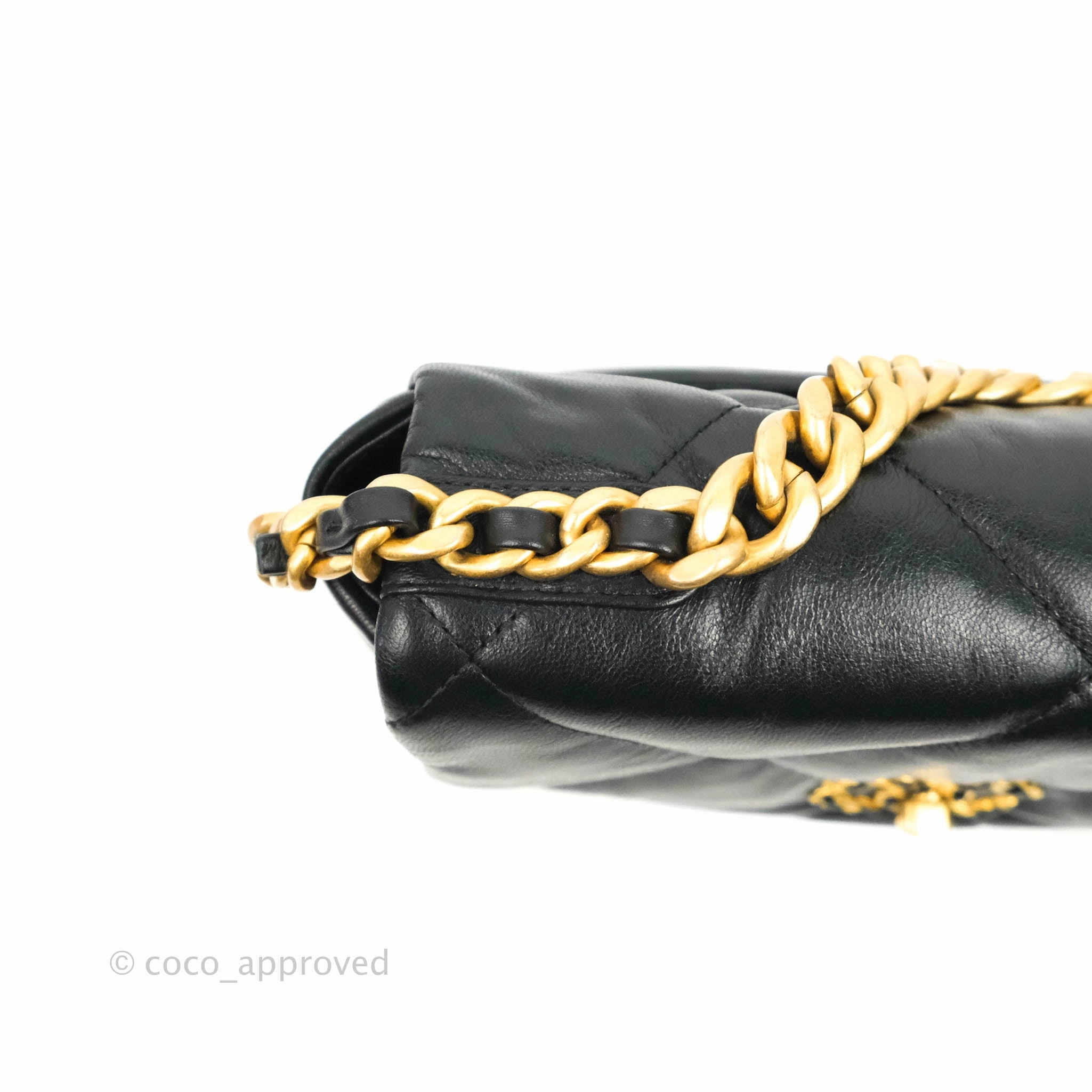 Chanel 19 Small Black Goatskin Mixed Hardware