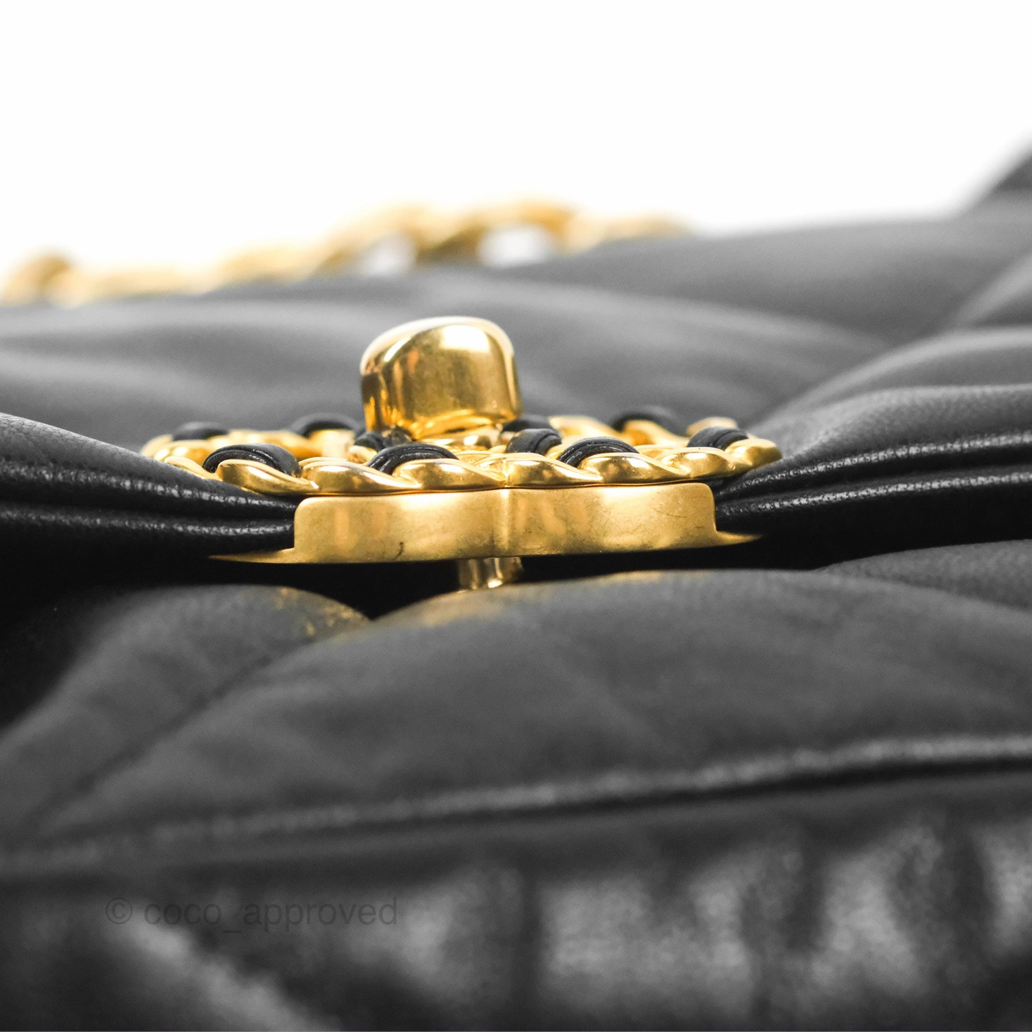 Chanel 19 Small Black Goatskin Mixed Hardware
