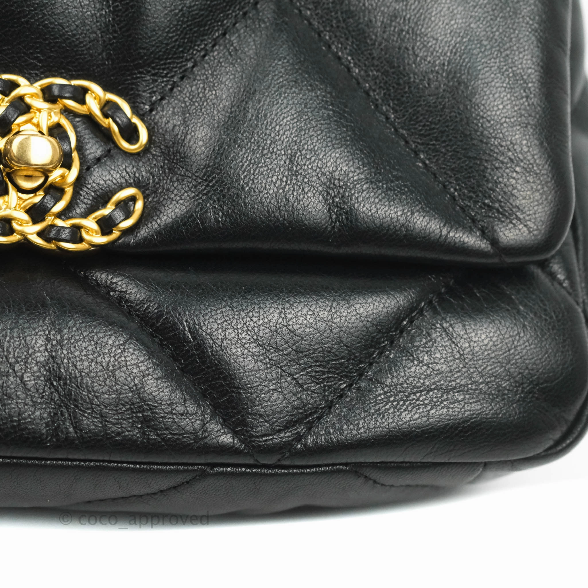 Chanel 19 Small Black Goatskin Mixed Hardware