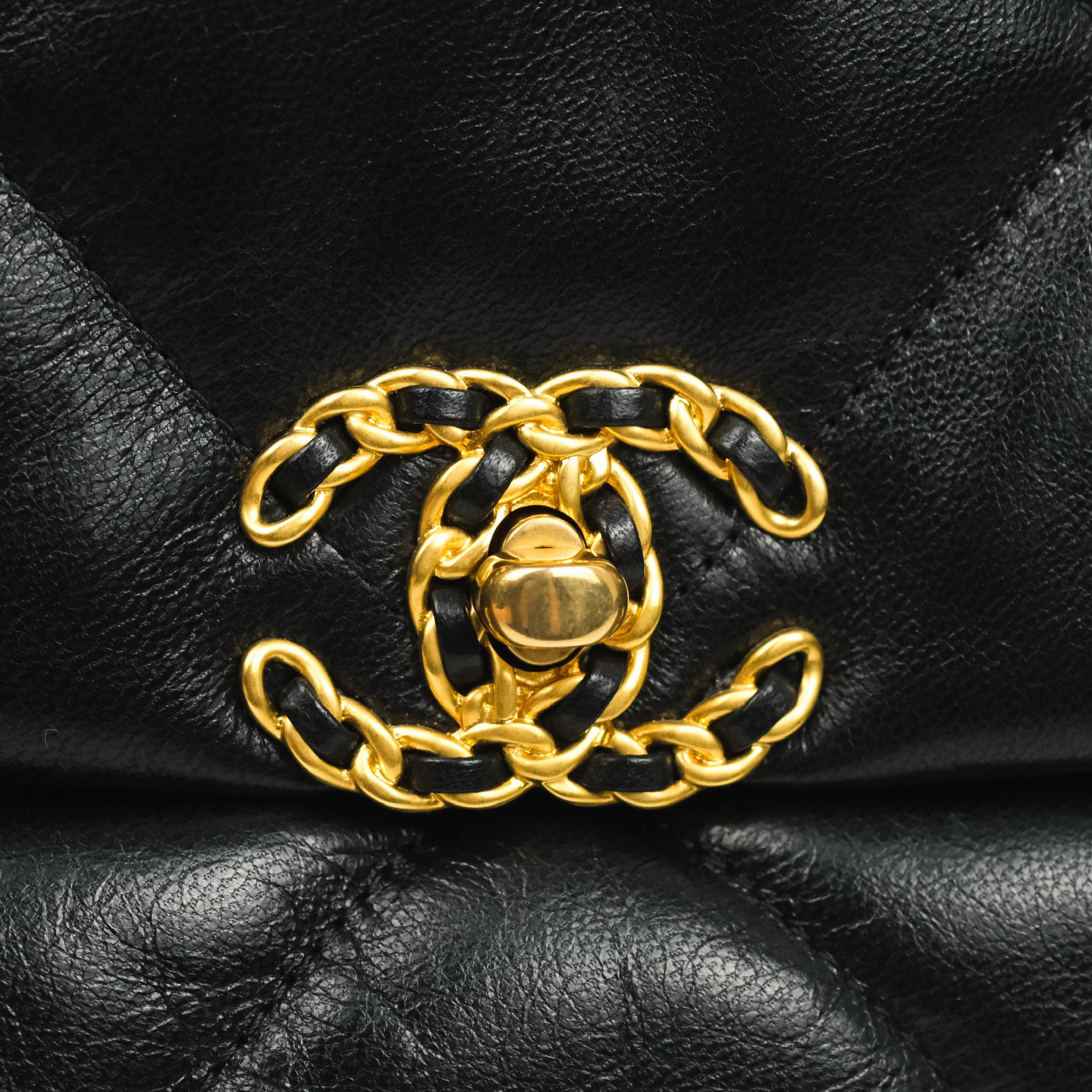 Chanel 19 Small Black Goatskin Mixed Hardware