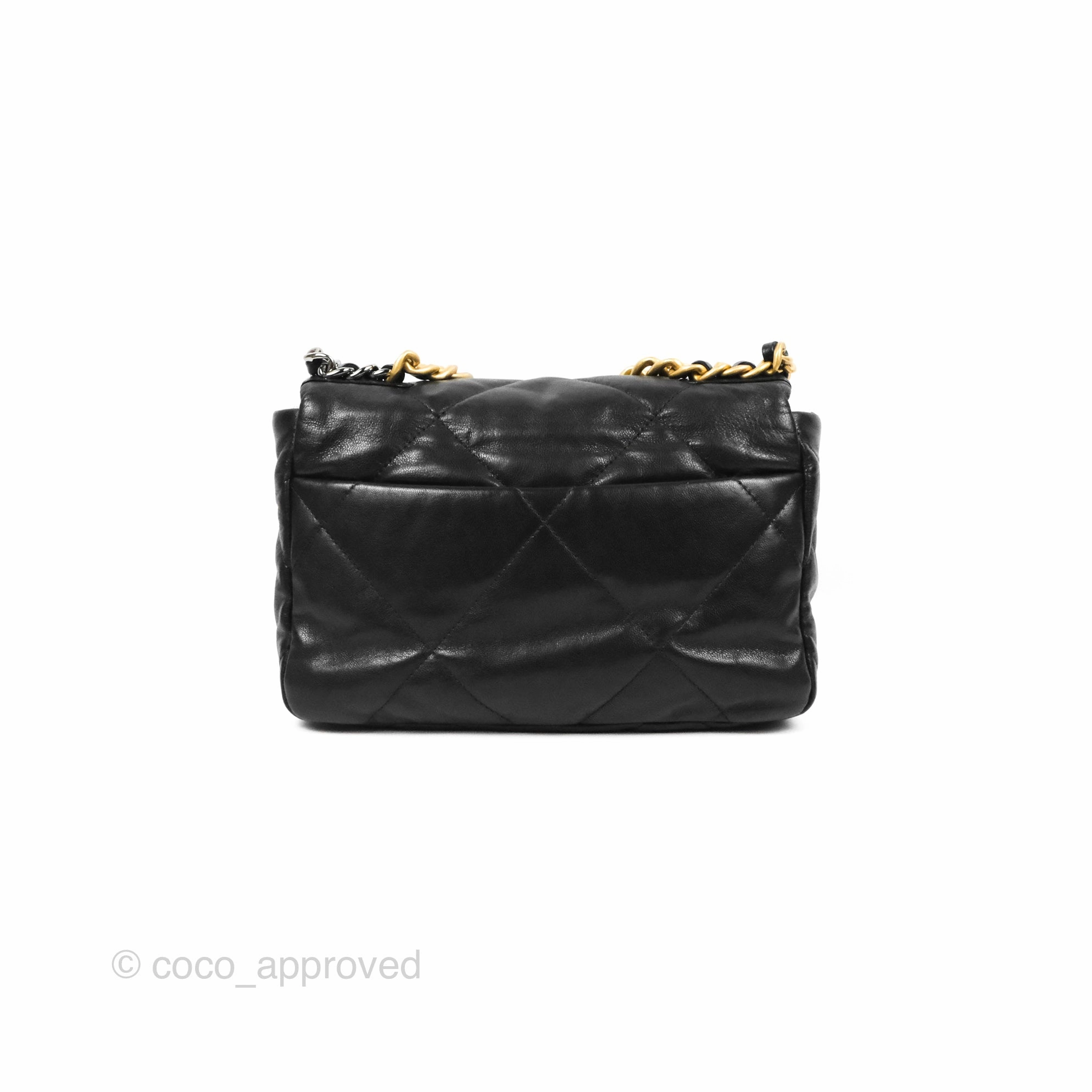 Chanel 19 Small Black Goatskin Mixed Hardware