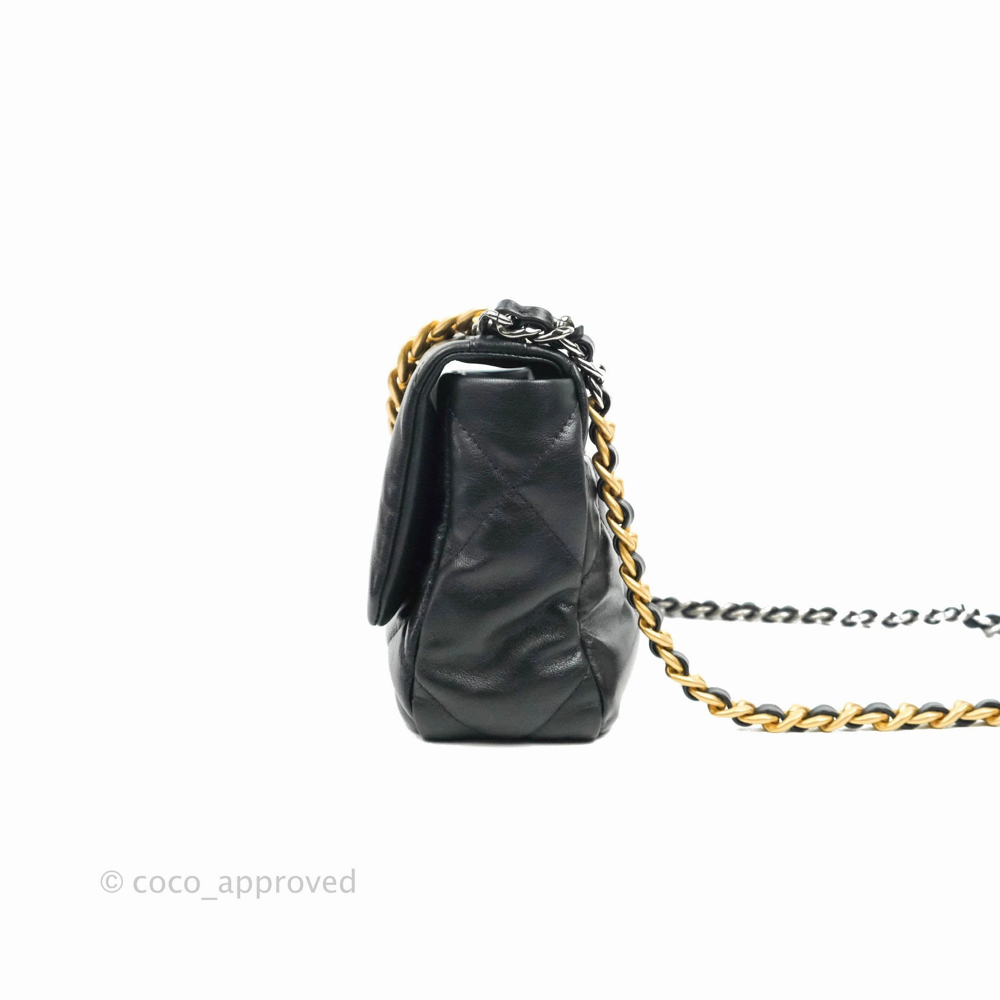 Chanel 19 Small Black Goatskin Mixed Hardware