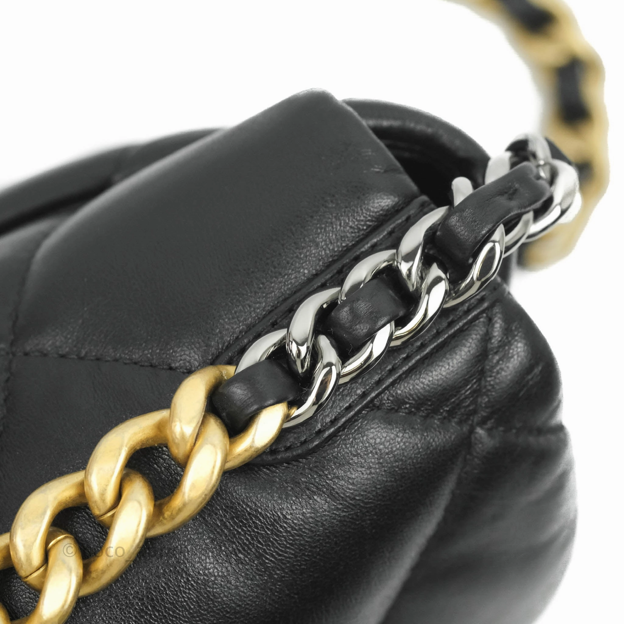 Chanel 19 Small Black Lambskin Mixed Hardware