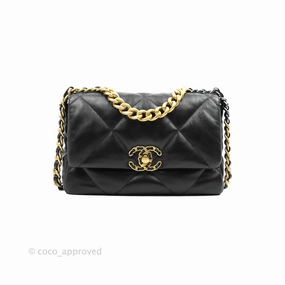 Chanel 19 Small Black Lambskin Mixed Hardware