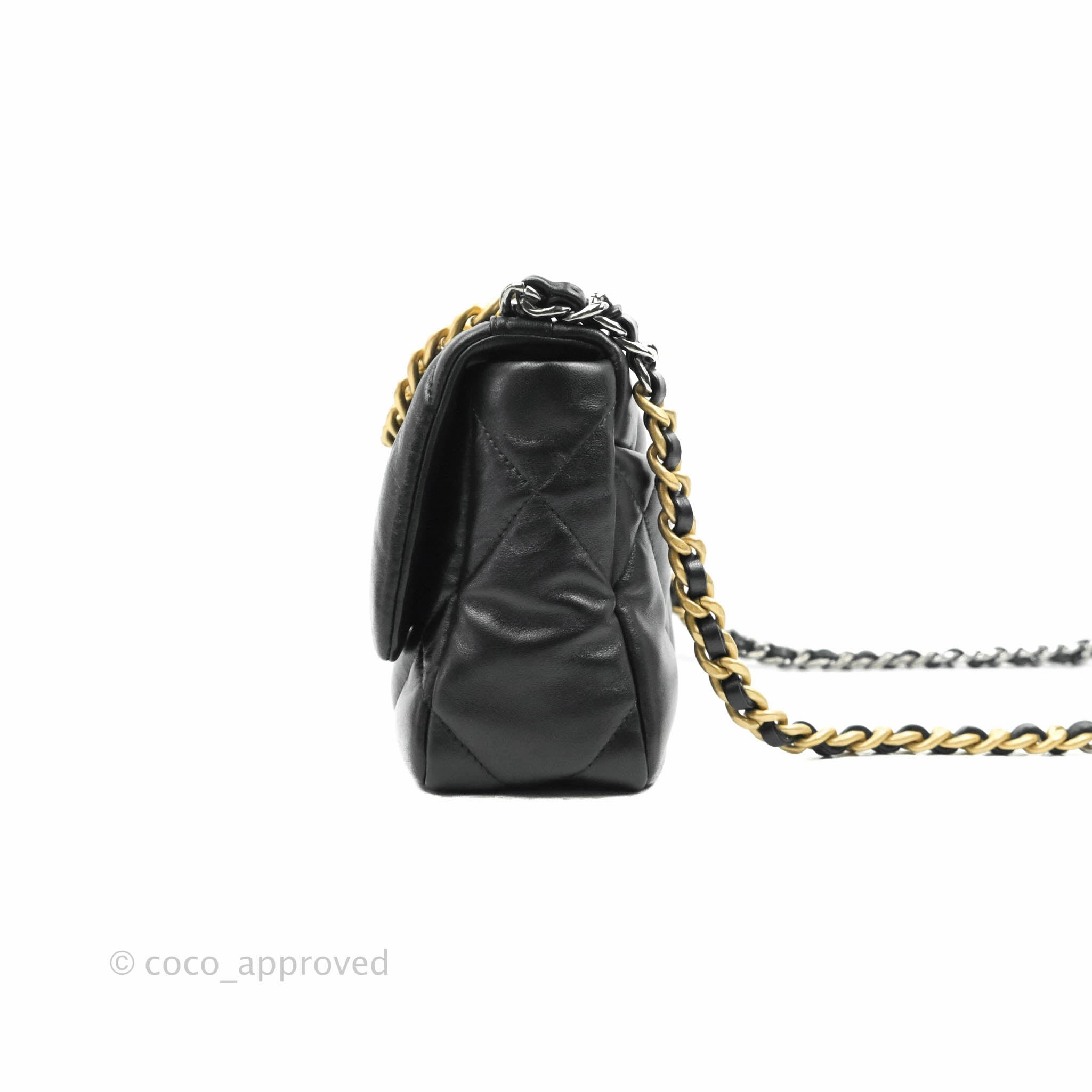 Chanel 19 Small Black Lambskin Mixed Hardware