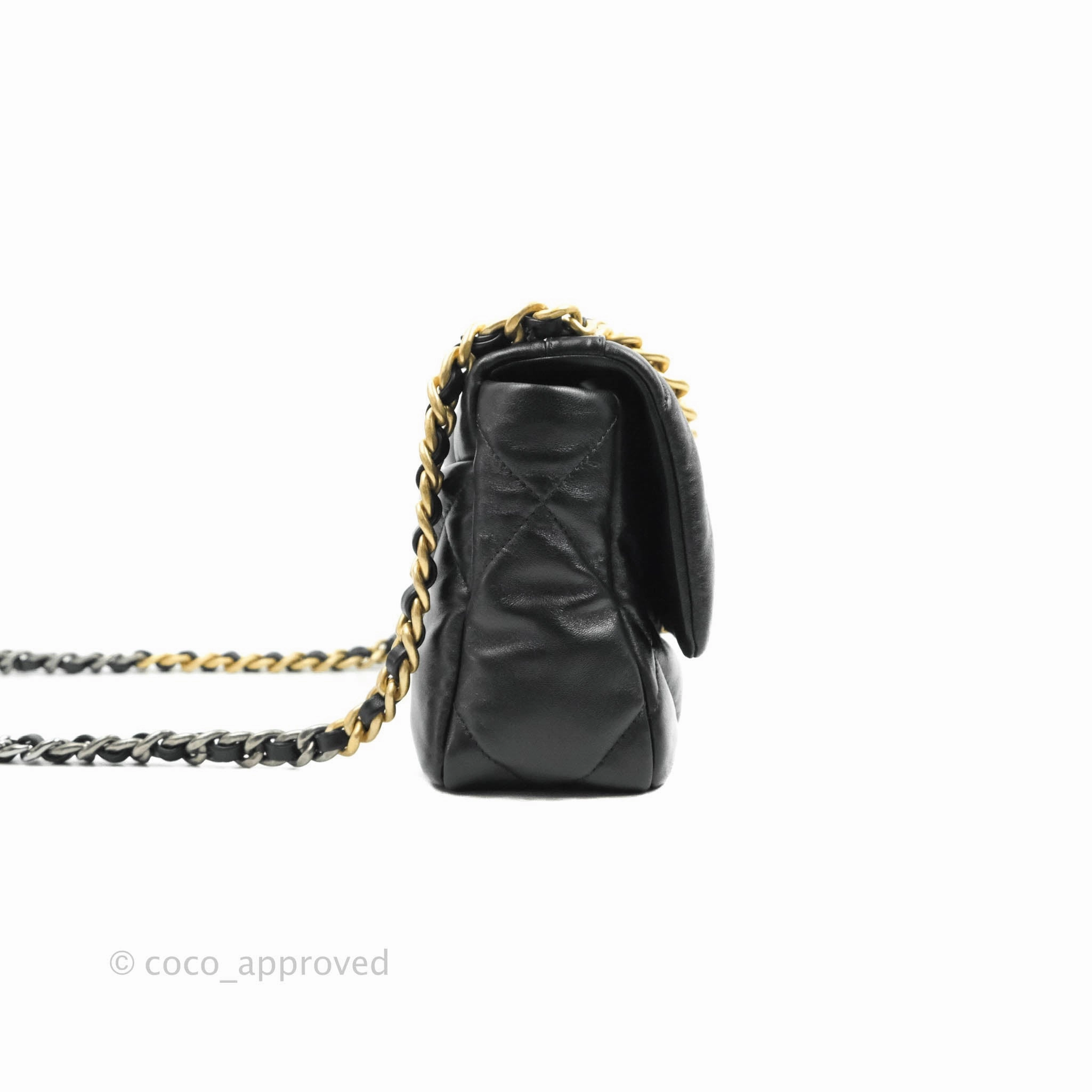 Chanel 19 Small Black Lambskin Mixed Hardware
