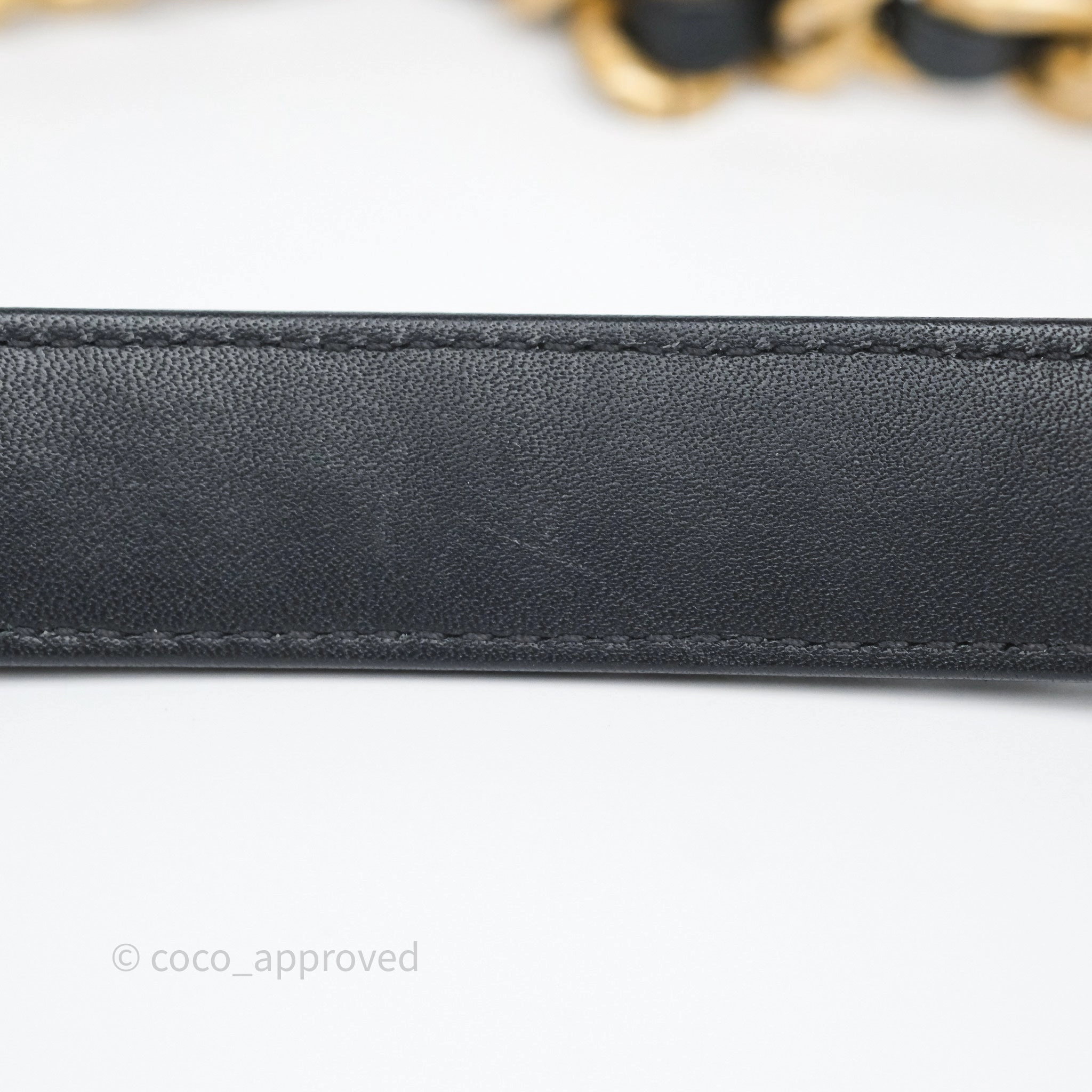 Chanel 19 Small Black Multicolor Fabric Printed Mixed Hardware