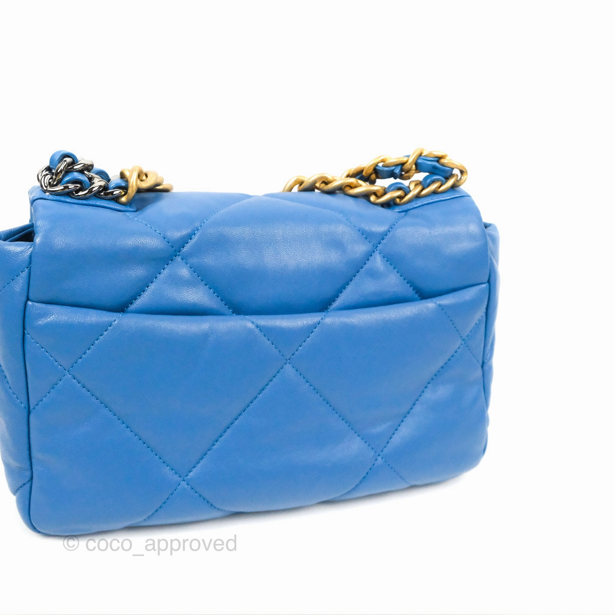 Chanel 19 Small Blue Mixed Hardware