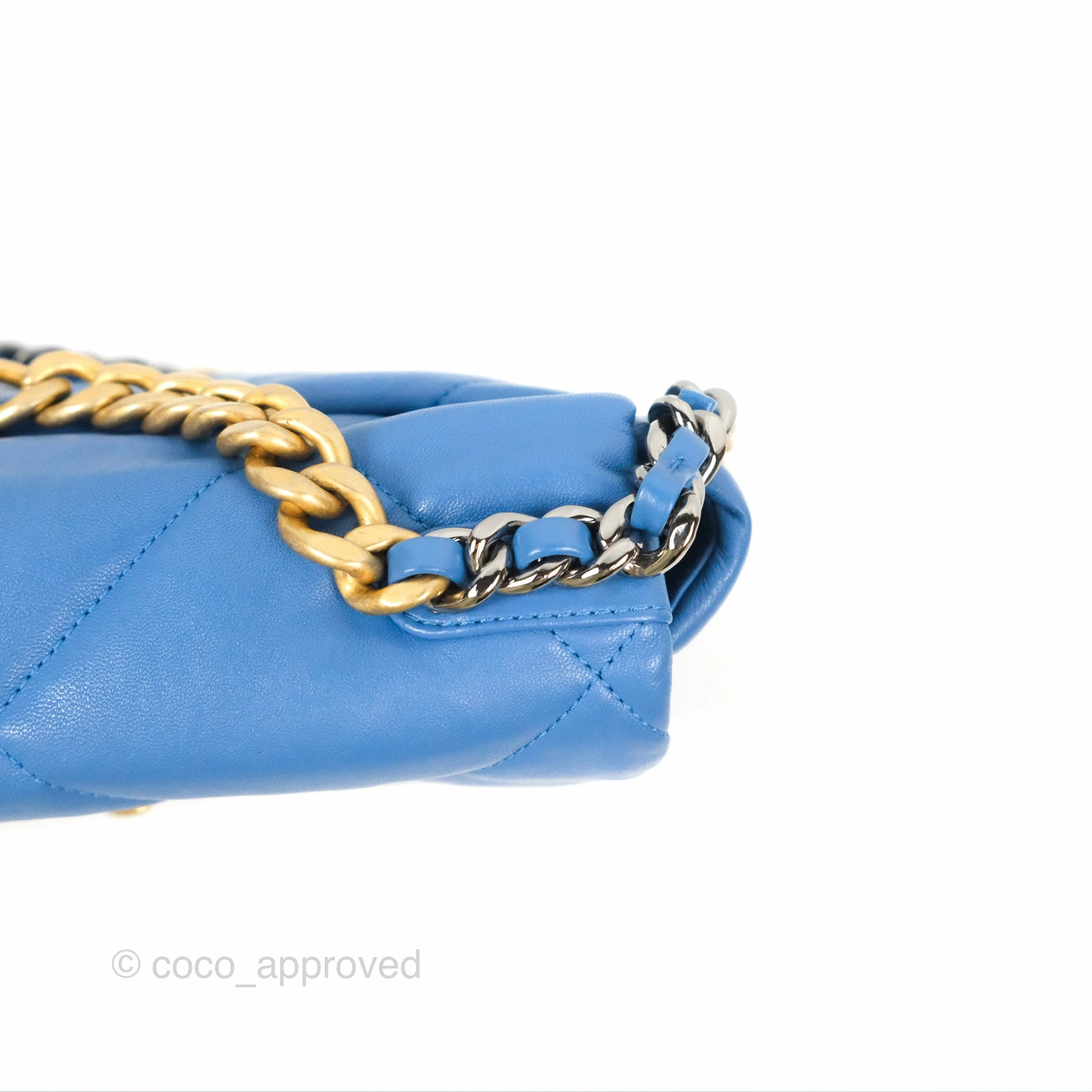 Chanel 19 Small Blue Mixed Hardware