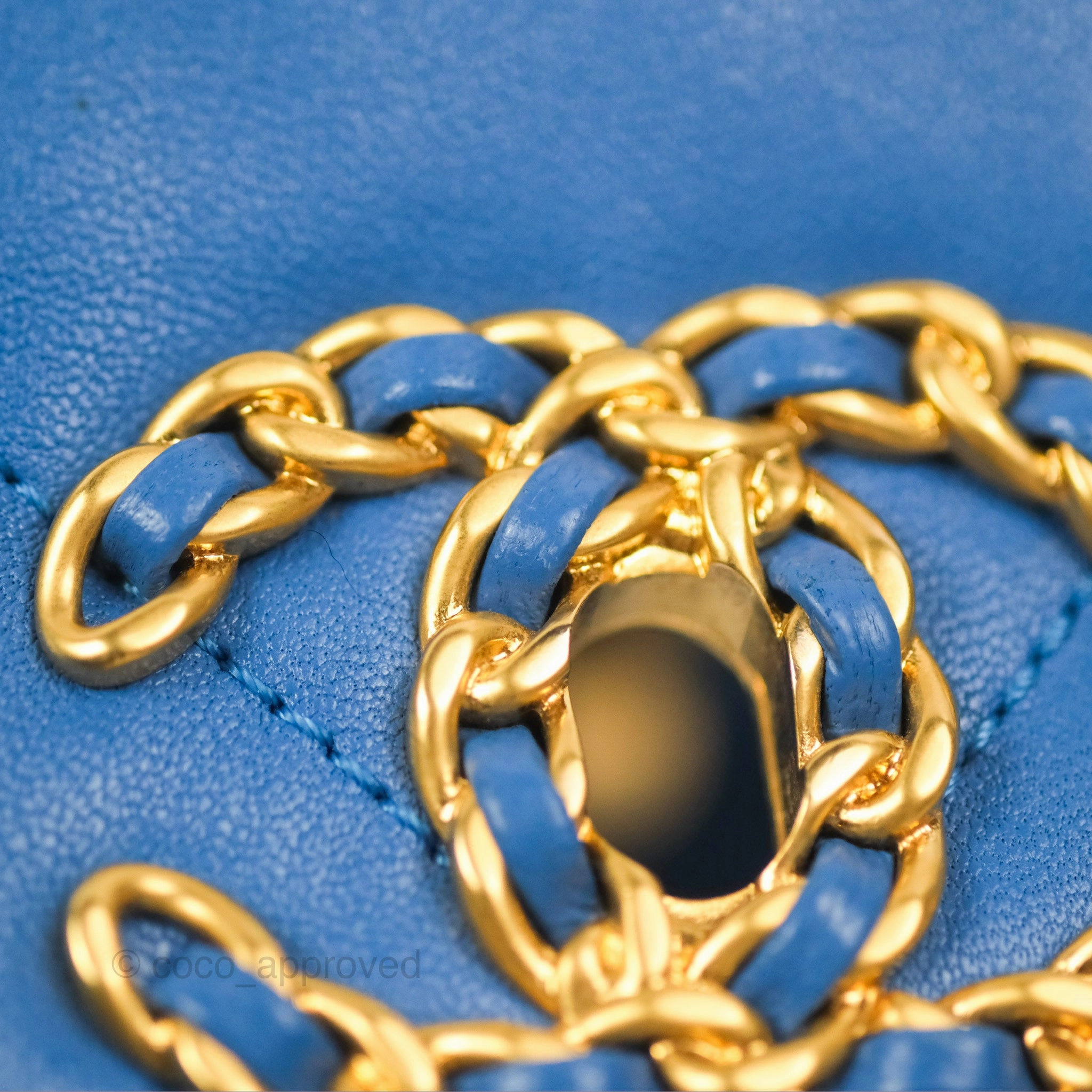 Chanel 19 Small Blue Mixed Hardware
