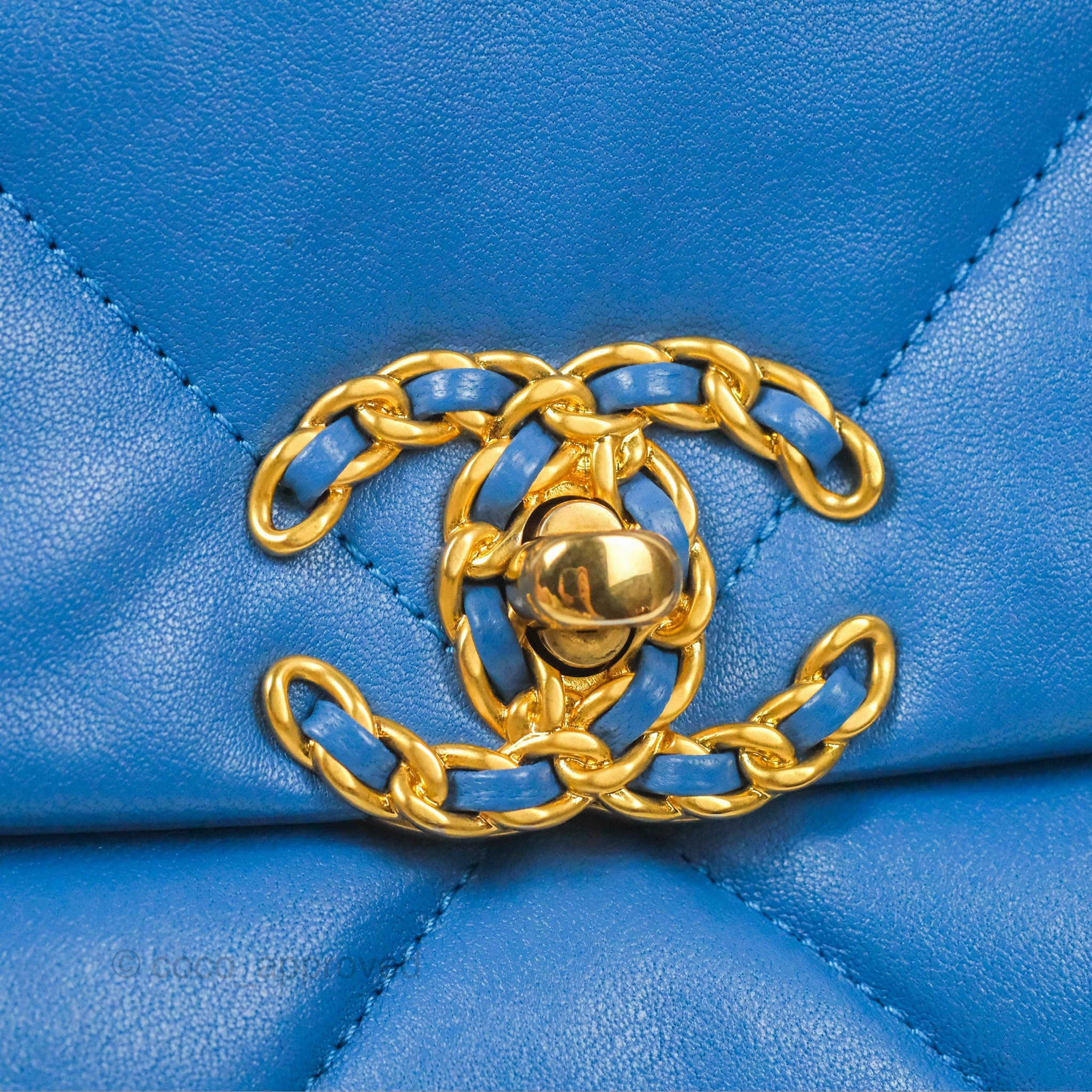 Chanel 19 Small Blue Mixed Hardware