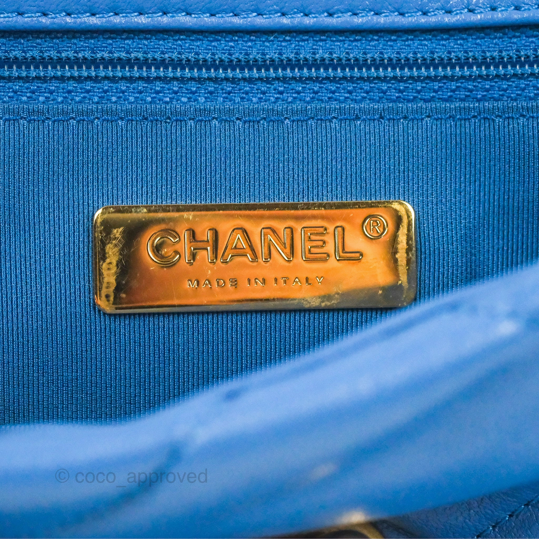 Chanel 19 Small Blue Mixed Hardware