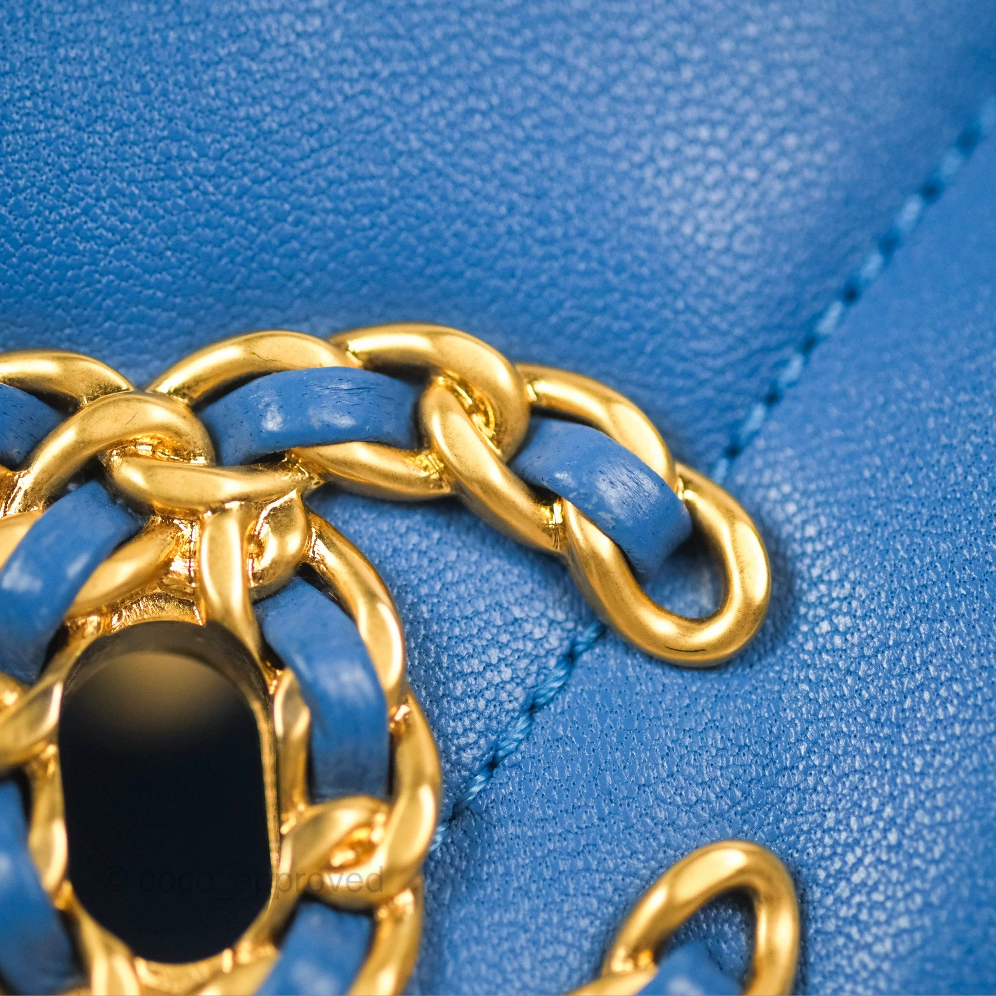 Chanel 19 Small Blue Mixed Hardware