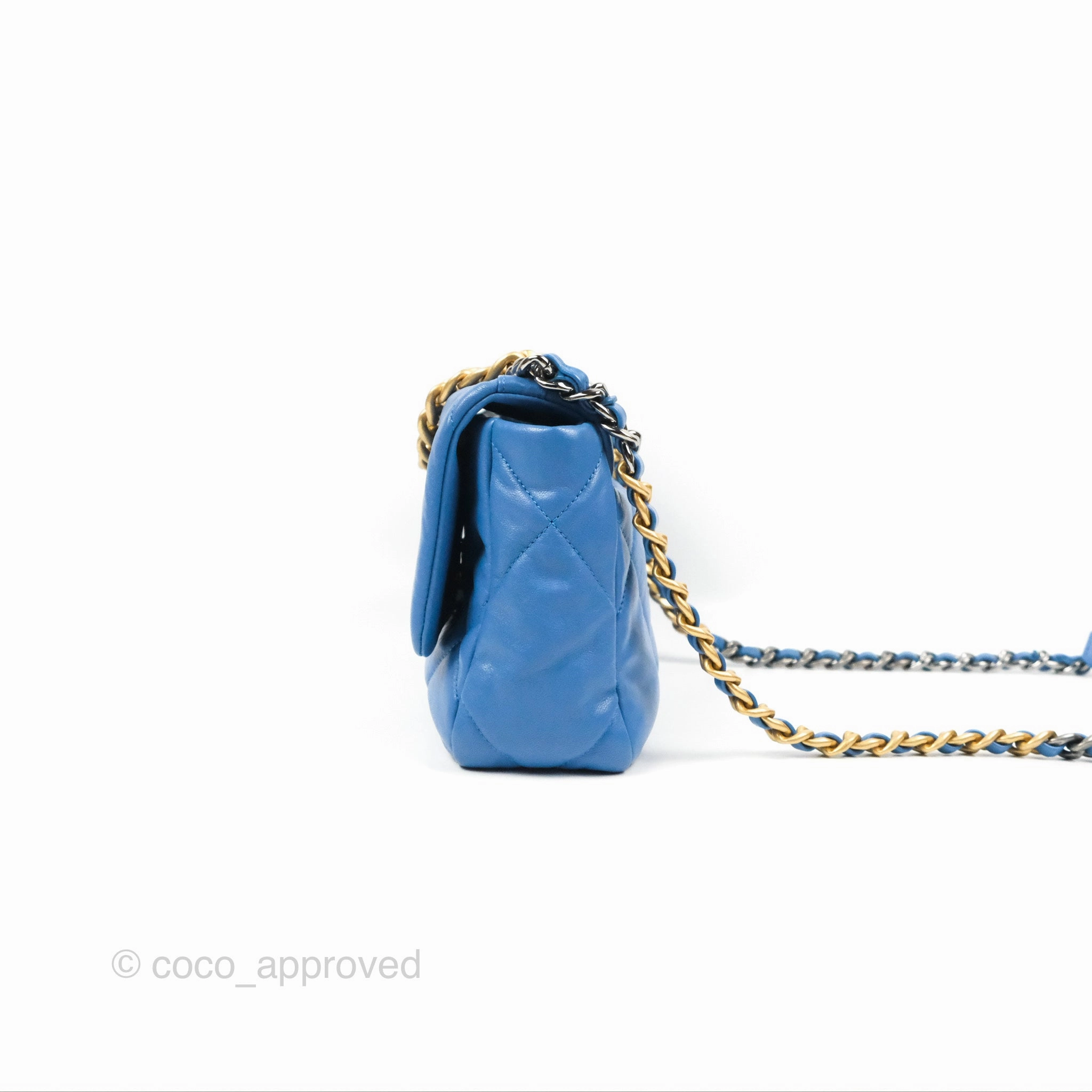 Chanel 19 Small Blue Mixed Hardware
