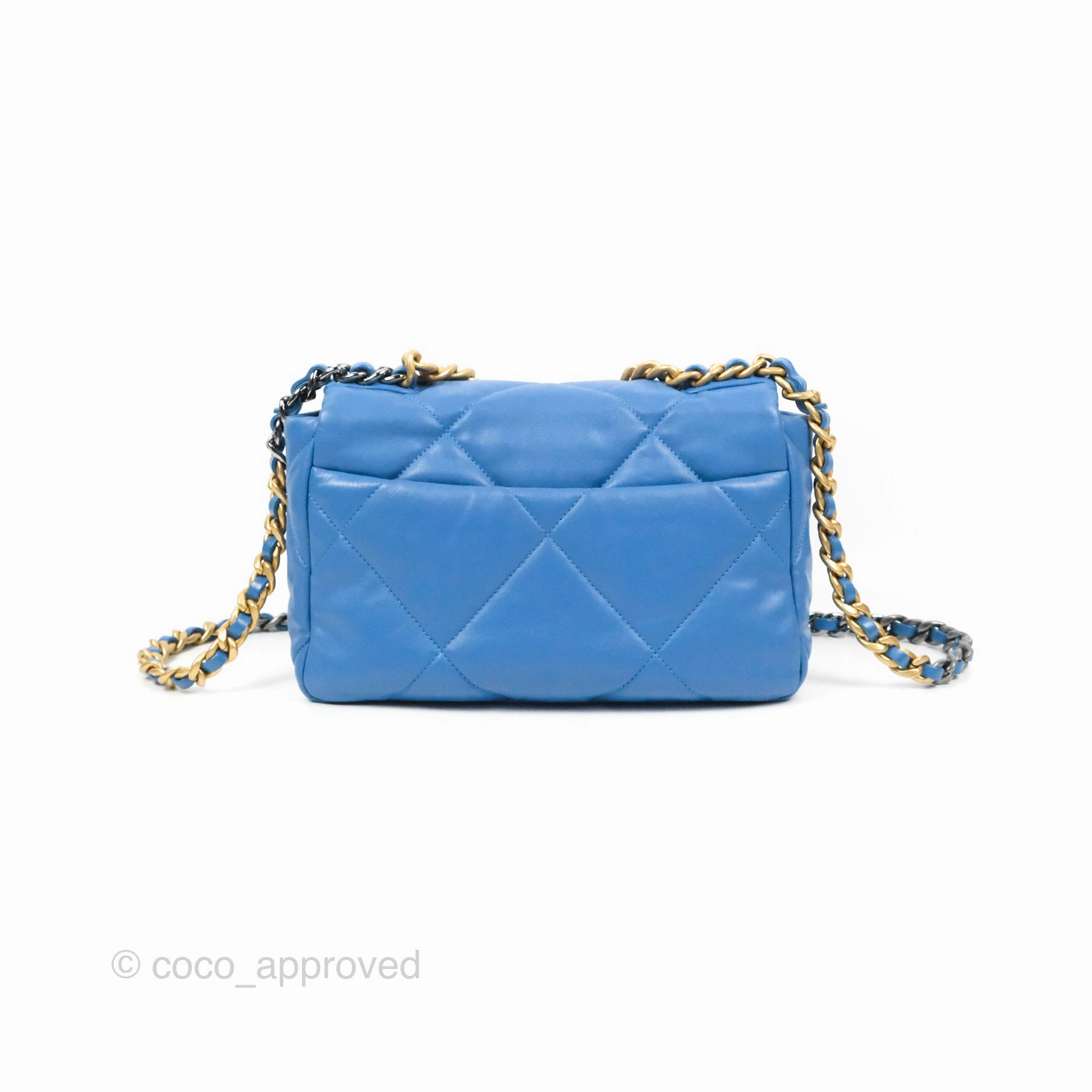 Chanel 19 Small Blue Mixed Hardware