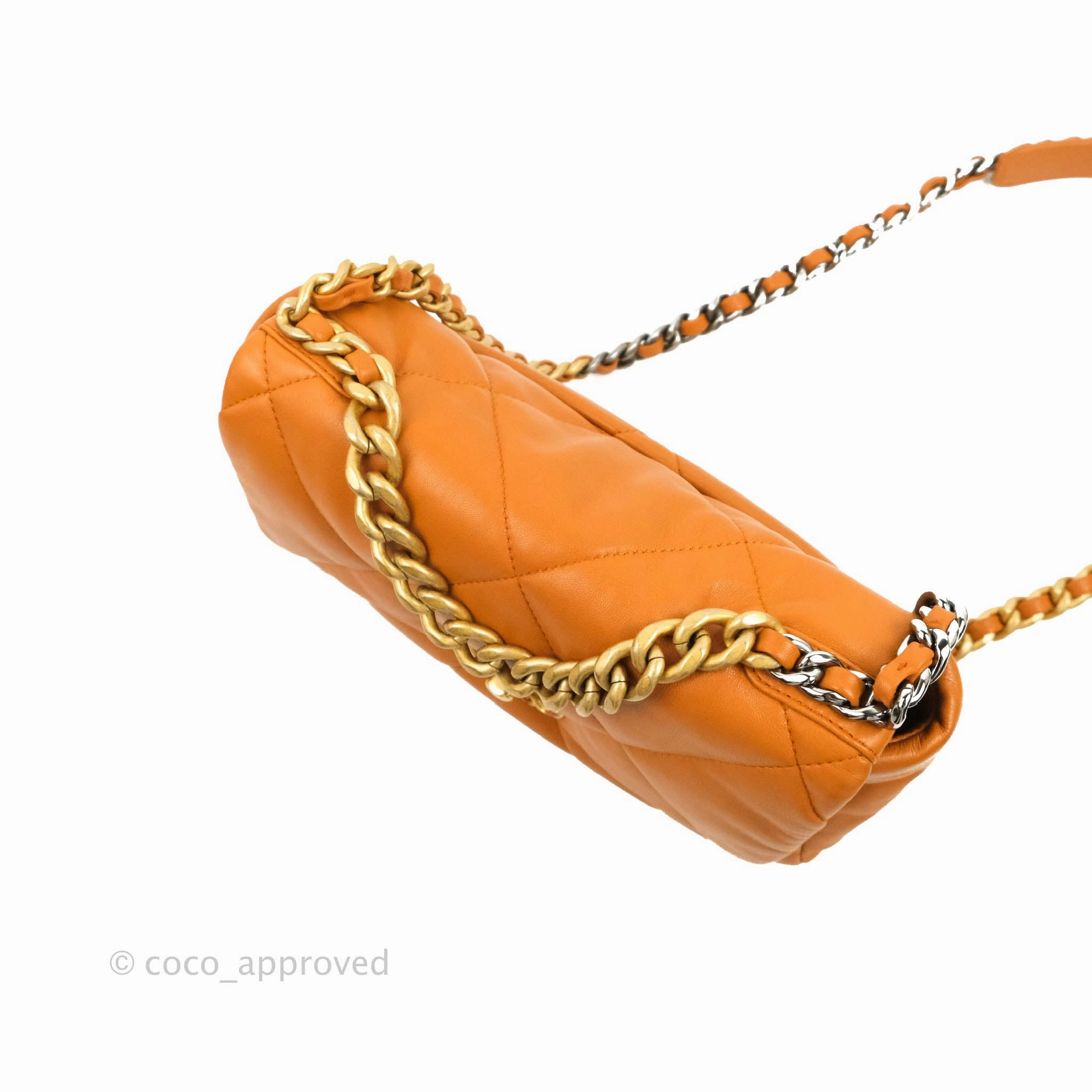 Chanel 19 Small Caramel Brown Mixed Hardware 21A