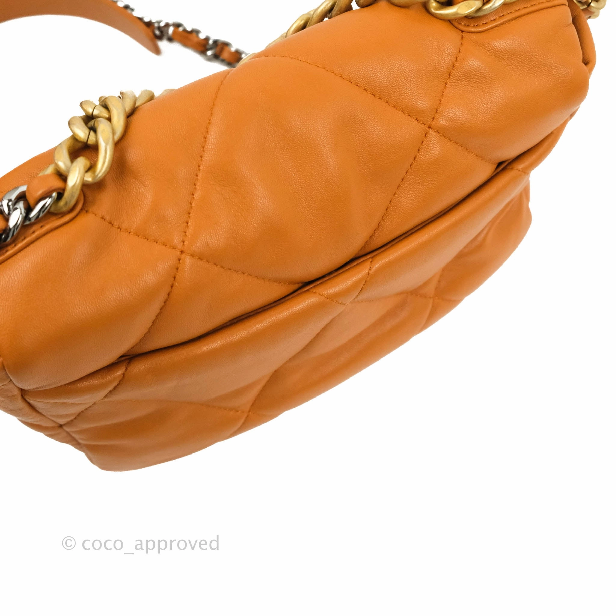 Chanel 19 Small Caramel Brown Mixed Hardware 21A