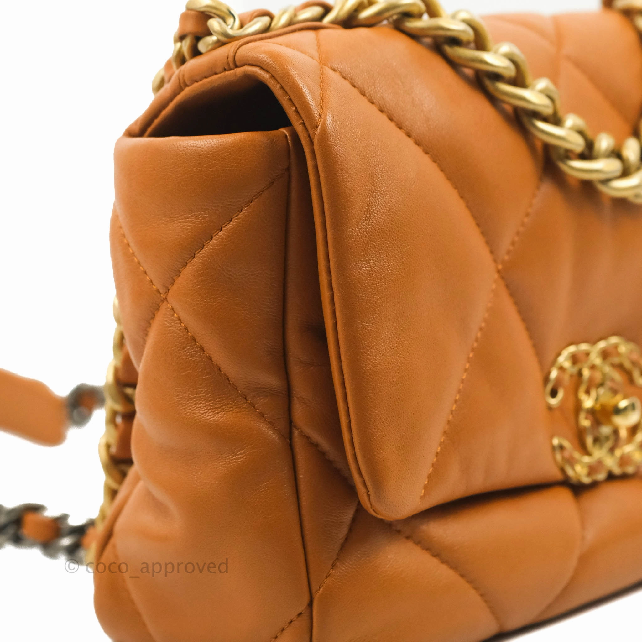 Chanel 19 Small Caramel Brown Mixed Hardware 21A