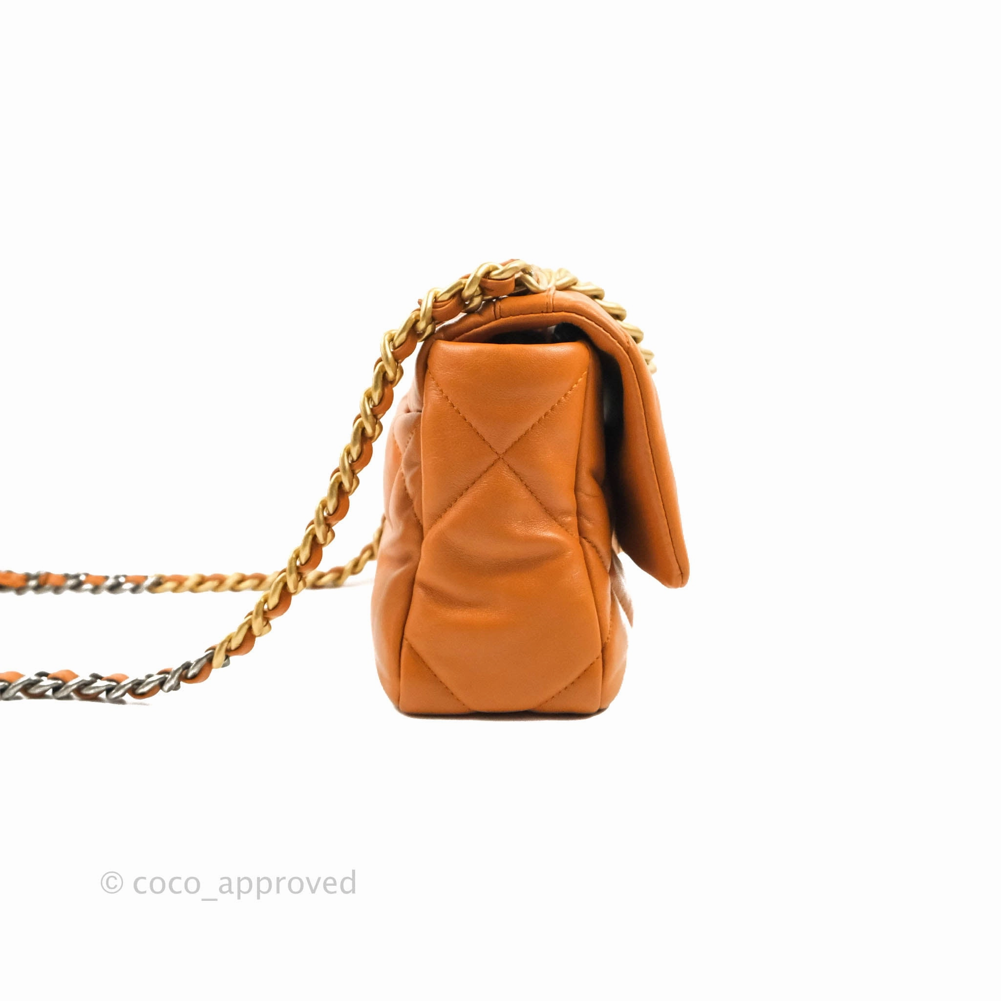 Chanel 19 Small Caramel Brown Mixed Hardware 21A