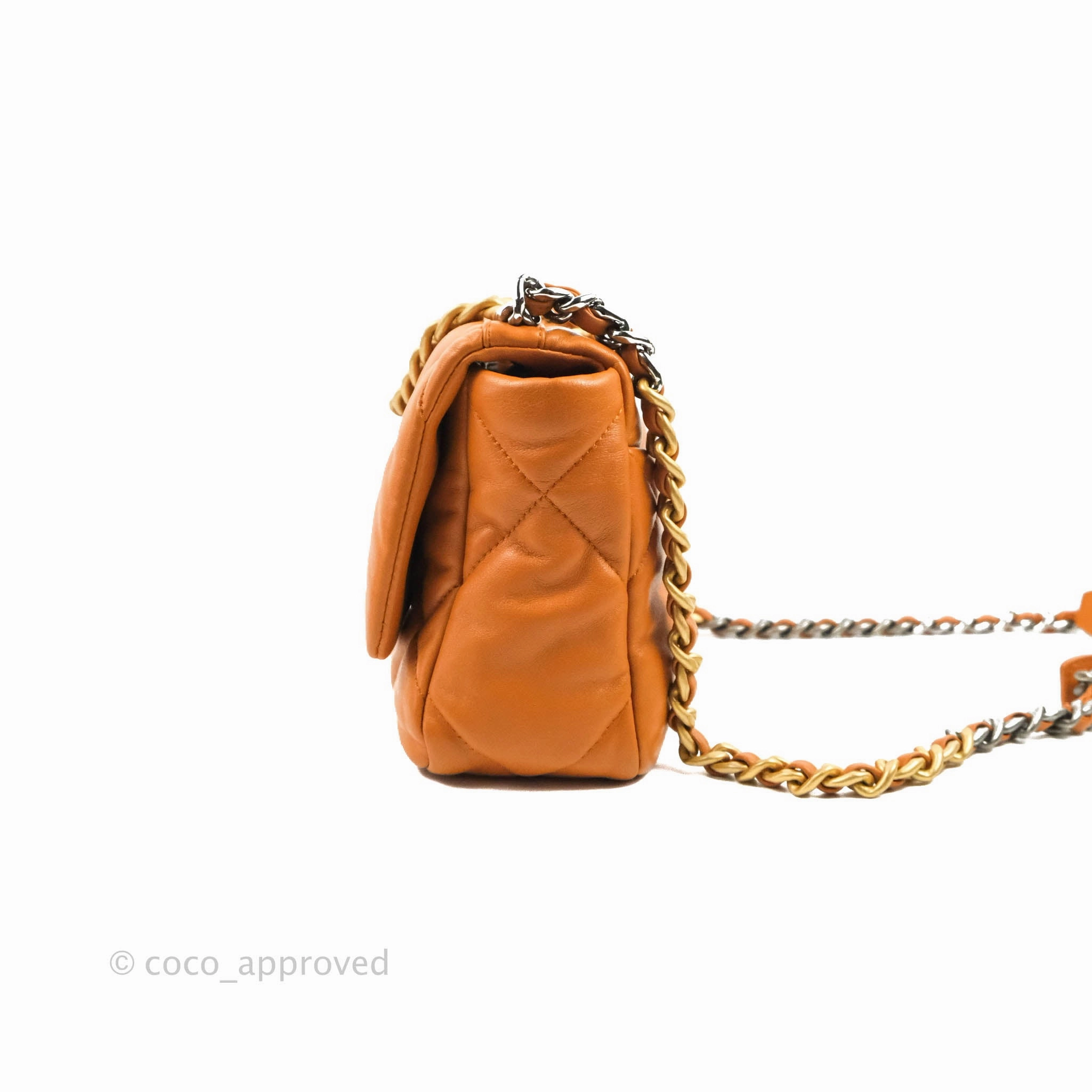 Chanel 19 Small Caramel Brown Mixed Hardware 21A