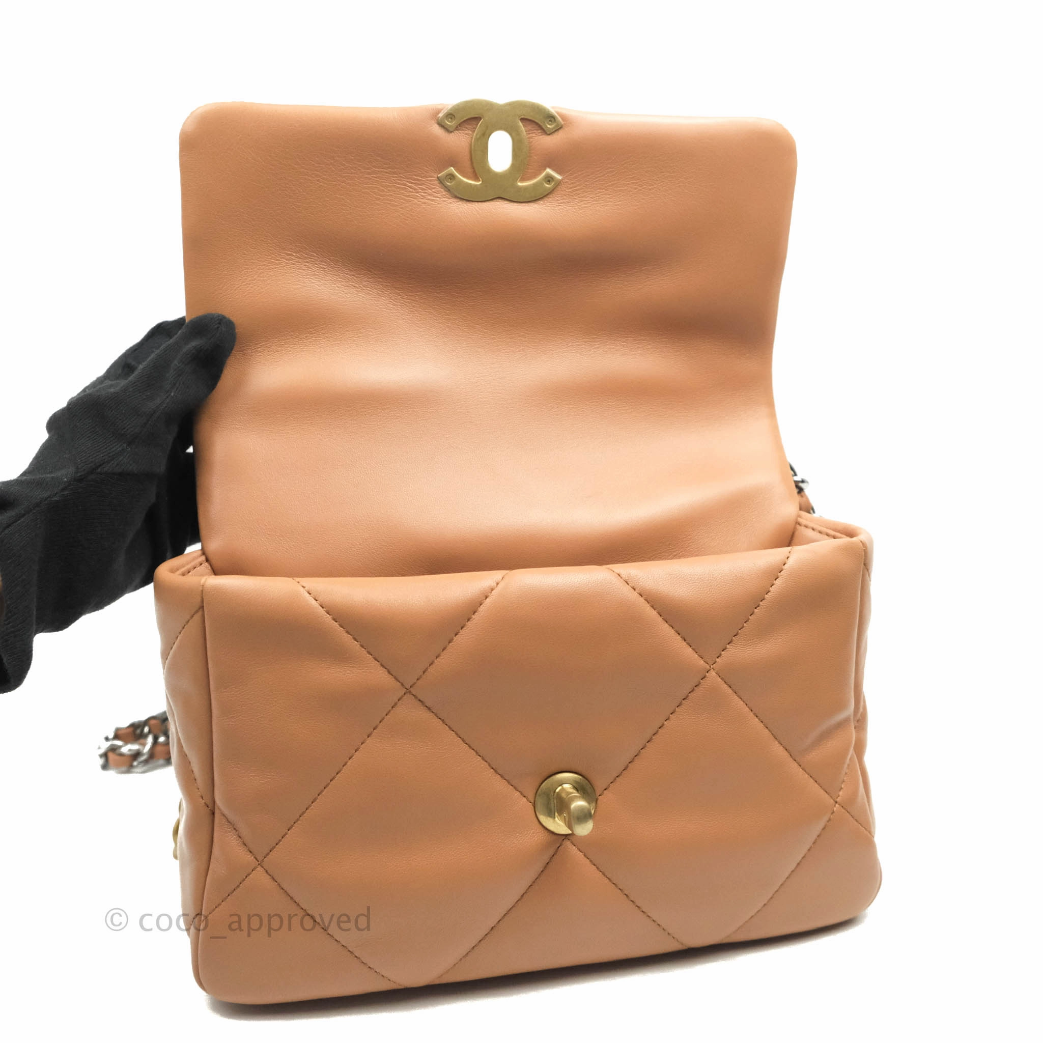 Chanel 19 Small Dark Beige Caramel Mixed Hardware 21K