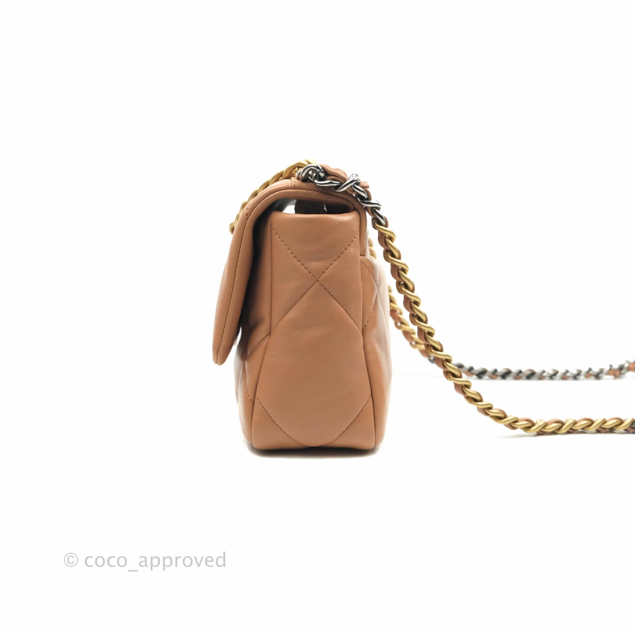 Chanel 19 Small Dark Beige Caramel Mixed Hardware 21K