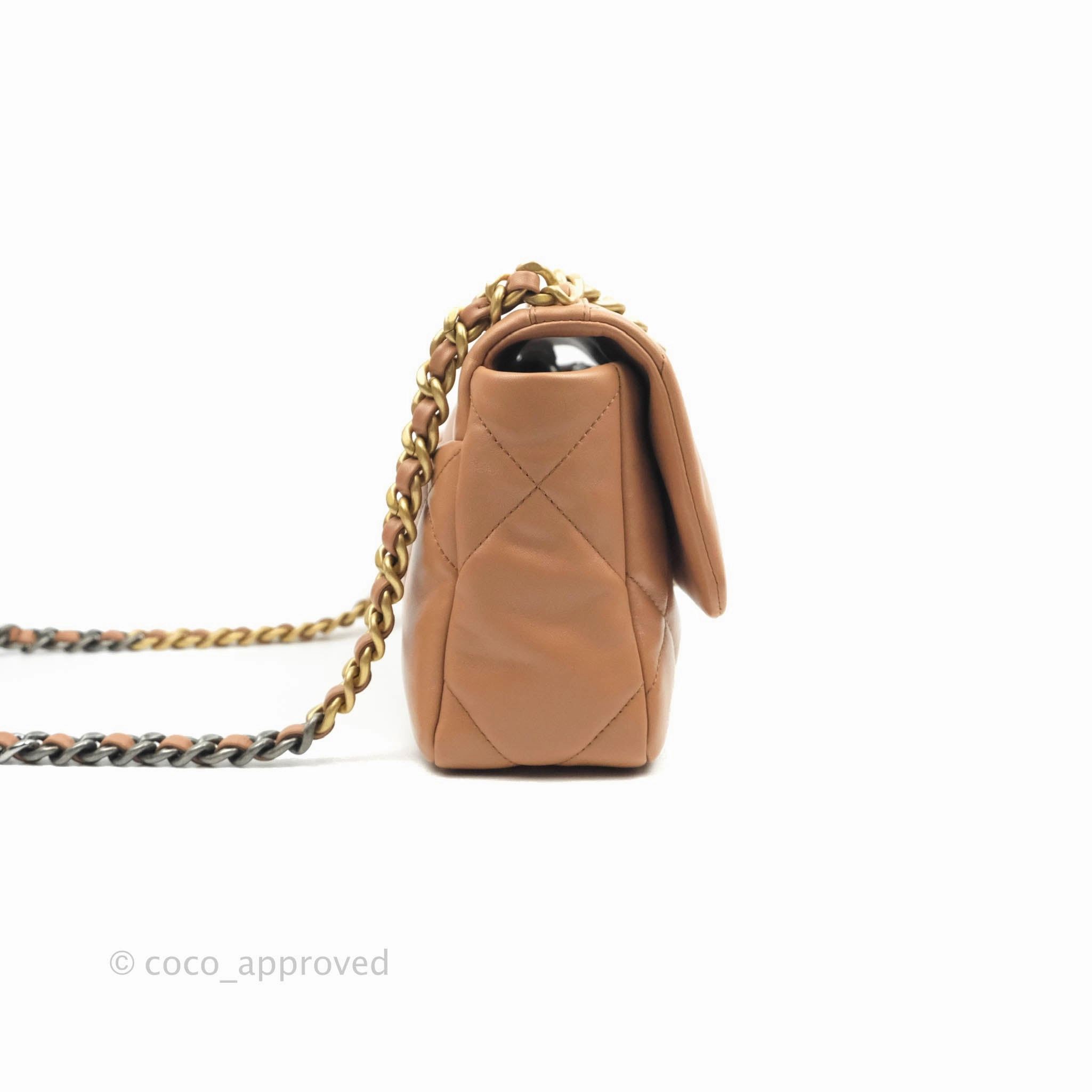 Chanel 19 Small Dark Beige Caramel Mixed Hardware 21K