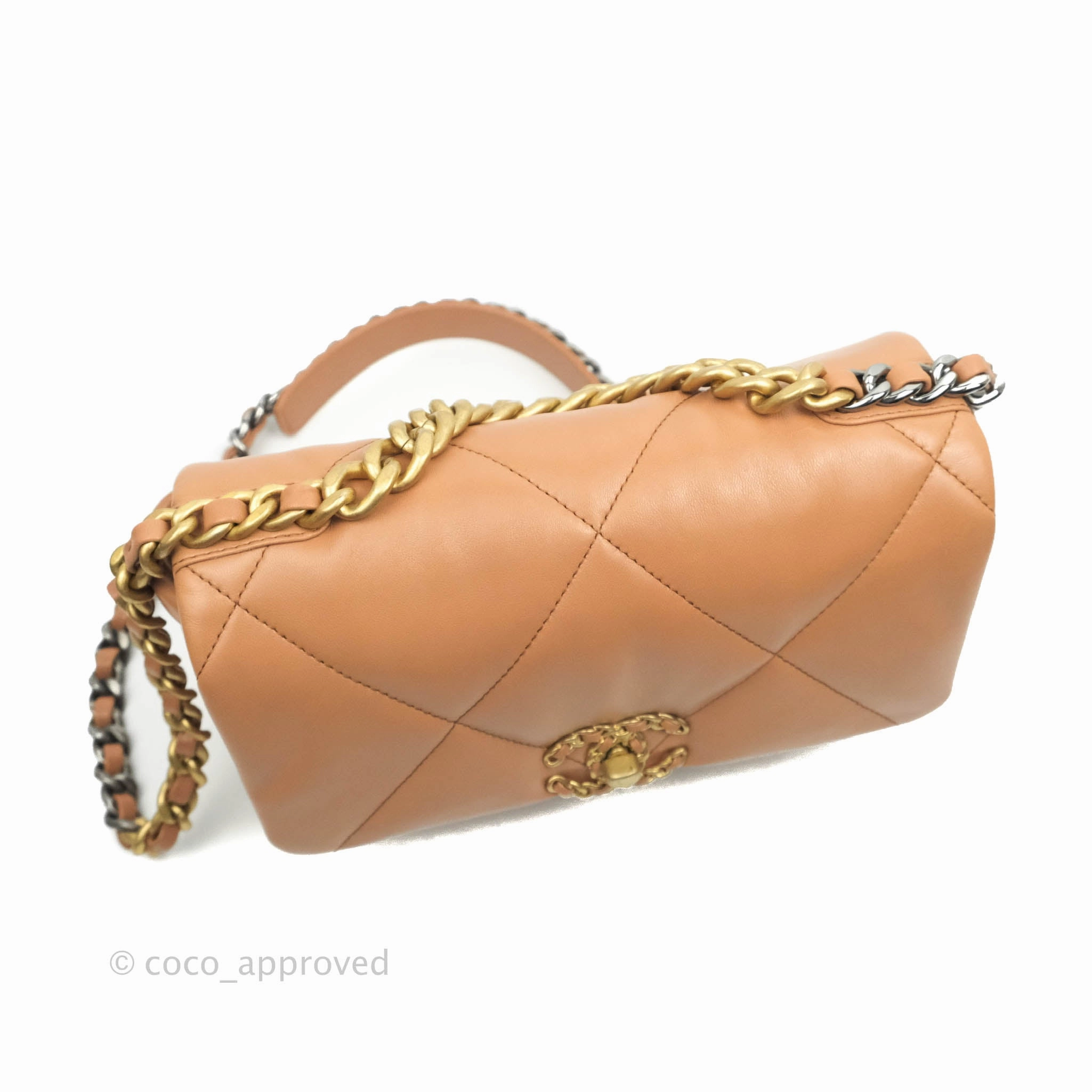 Chanel 19 Small Dark Beige Caramel Mixed Hardware 21K